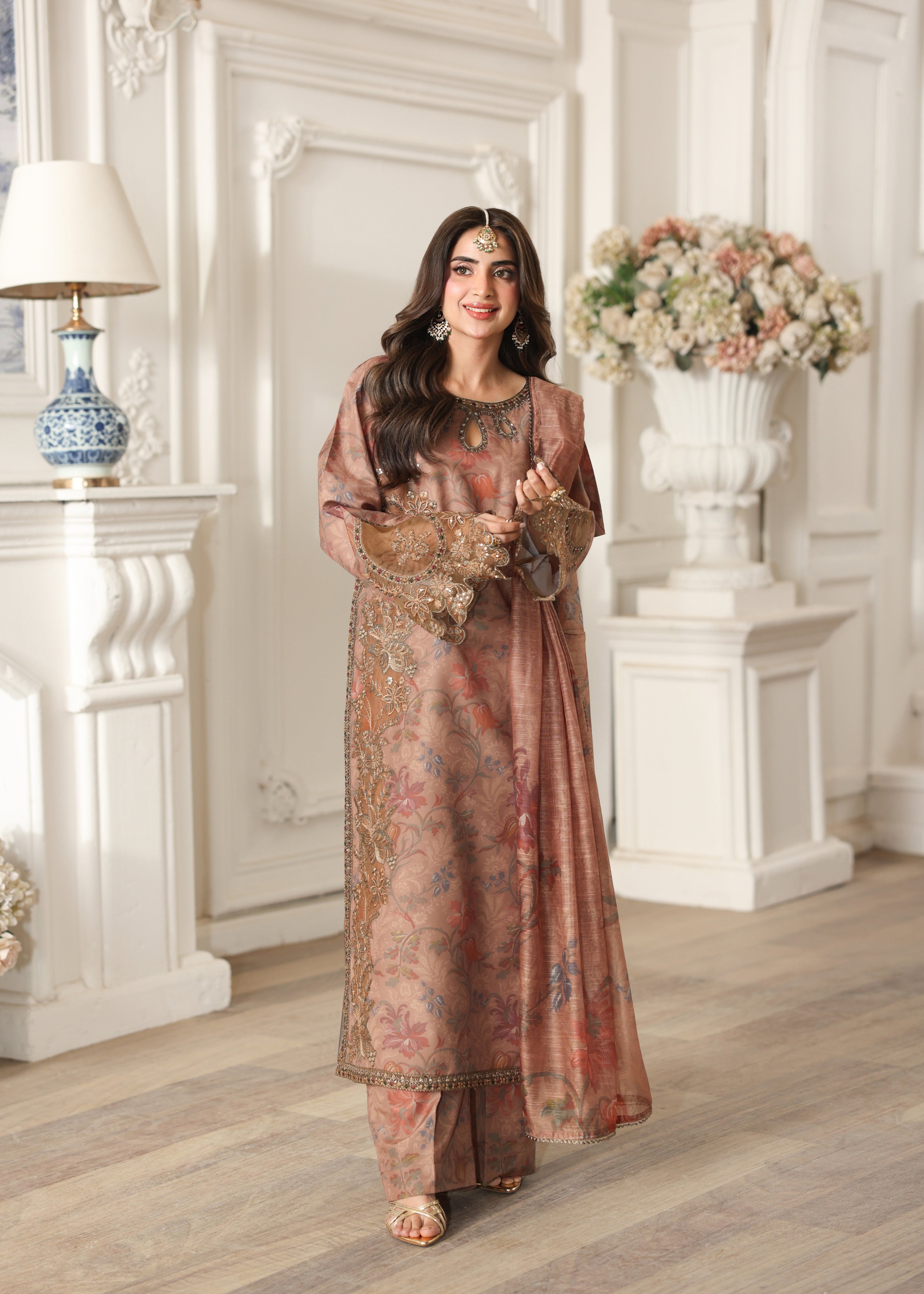 viscose Kurta Set in Pink
