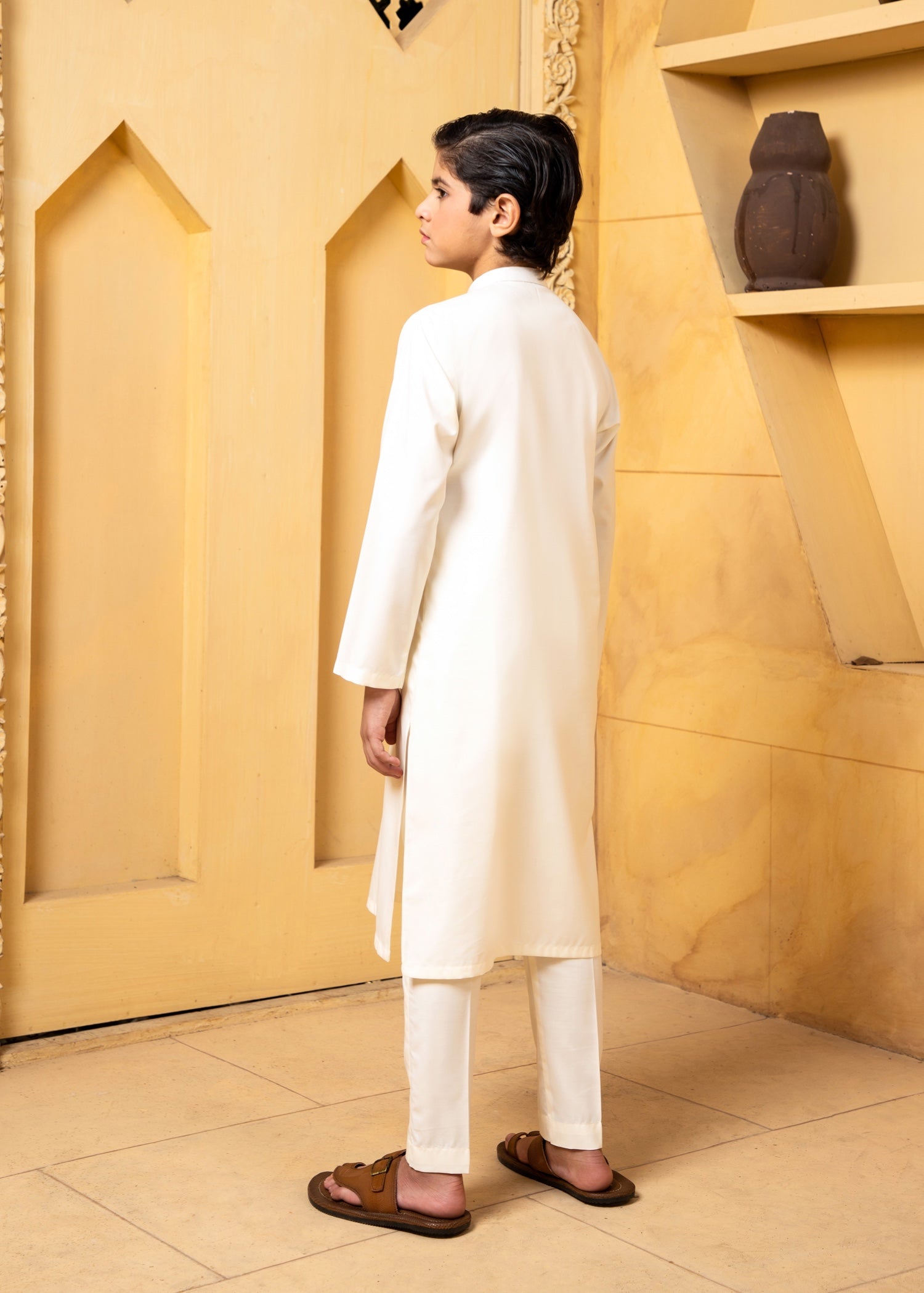 blend boski Kurta Set in Cream