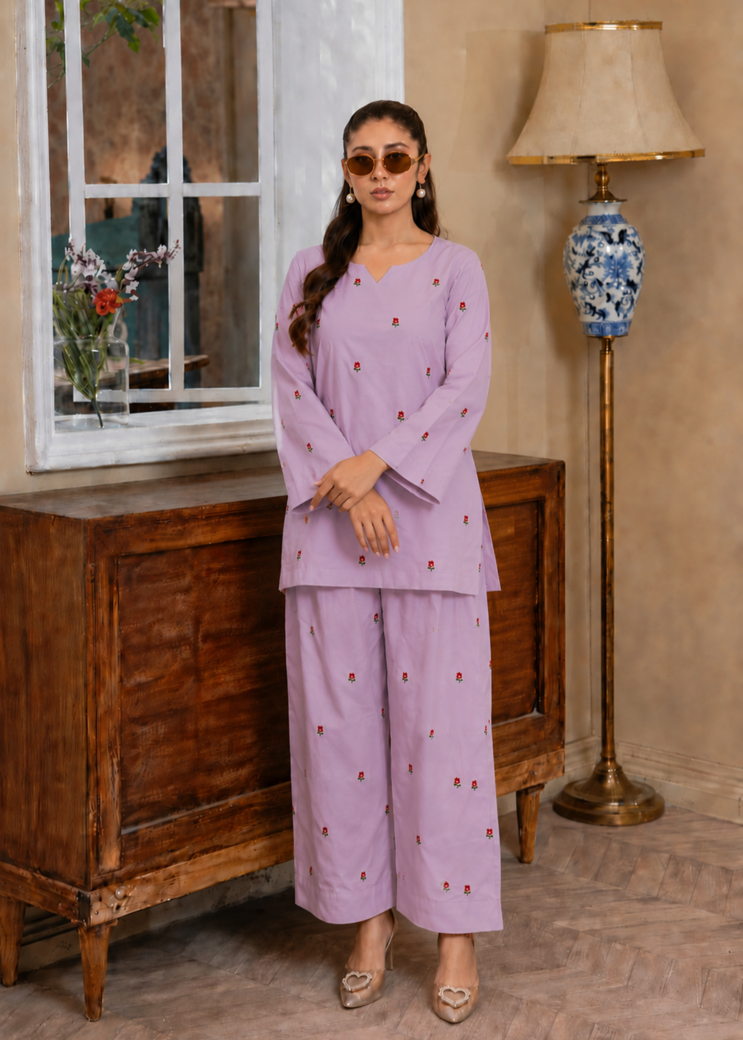 lawn Co Ord Sets in Lavender