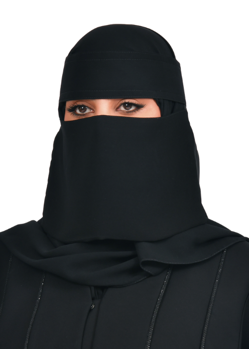 chiffon Veil in Jet black