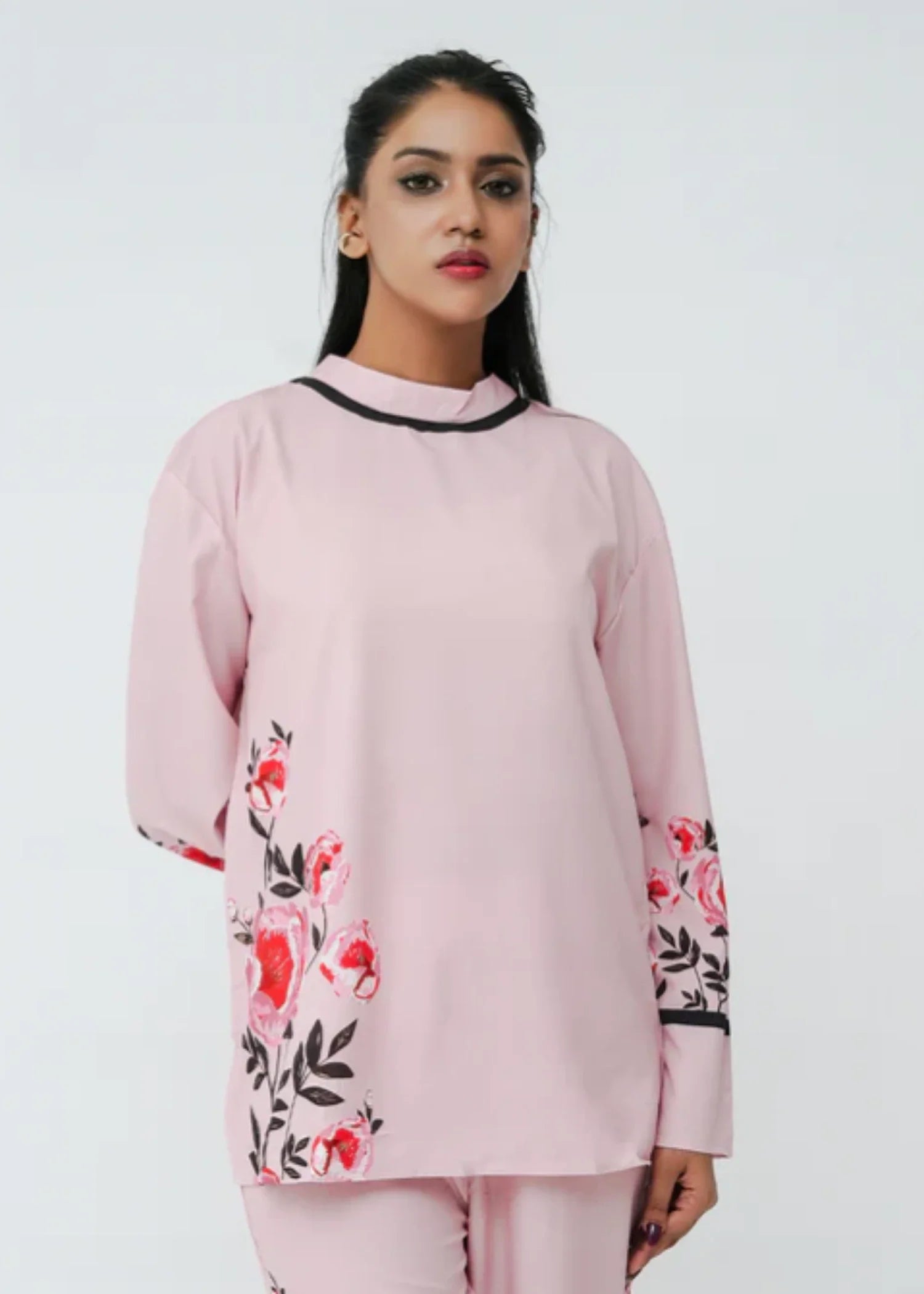 crepe polyester Co ord Sets in Lilac