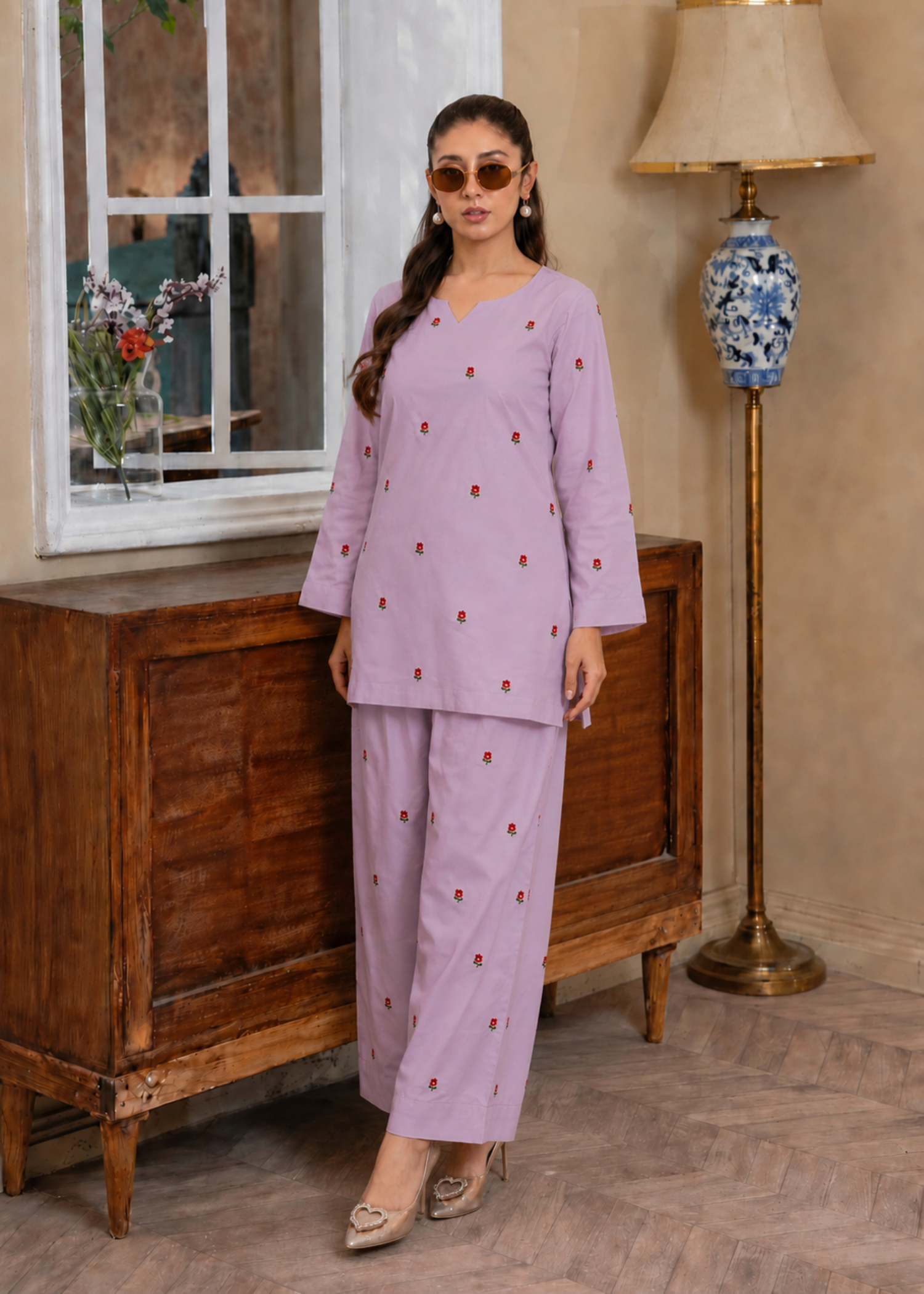 lawn Co Ord Sets in Lavender