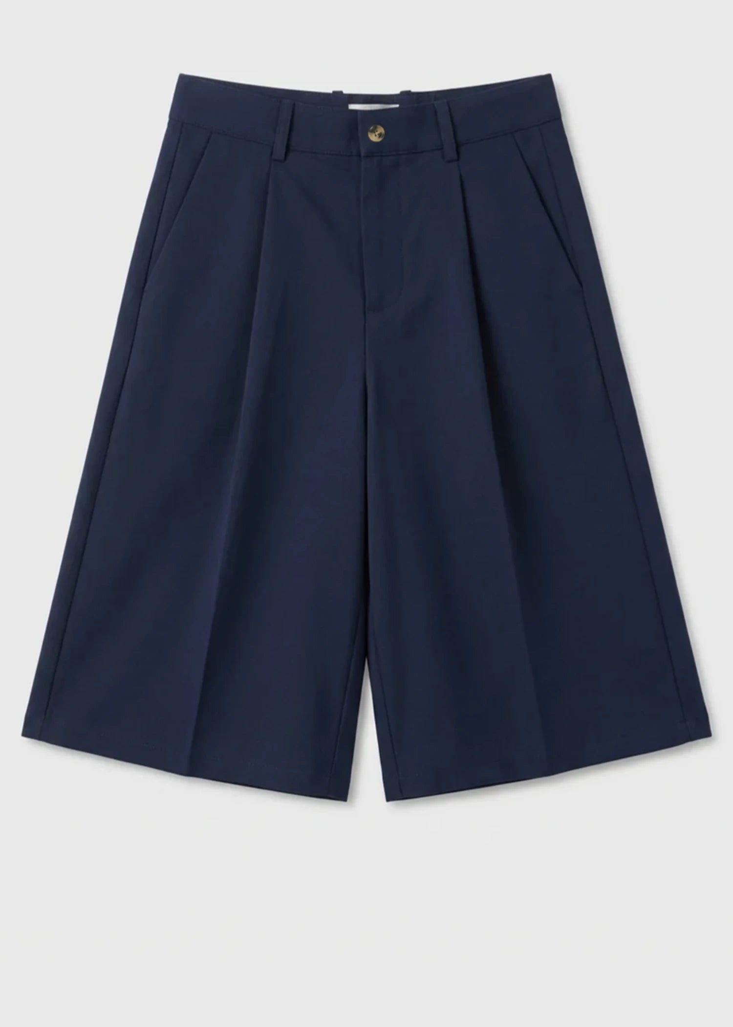 linen Shorts in Navy blue