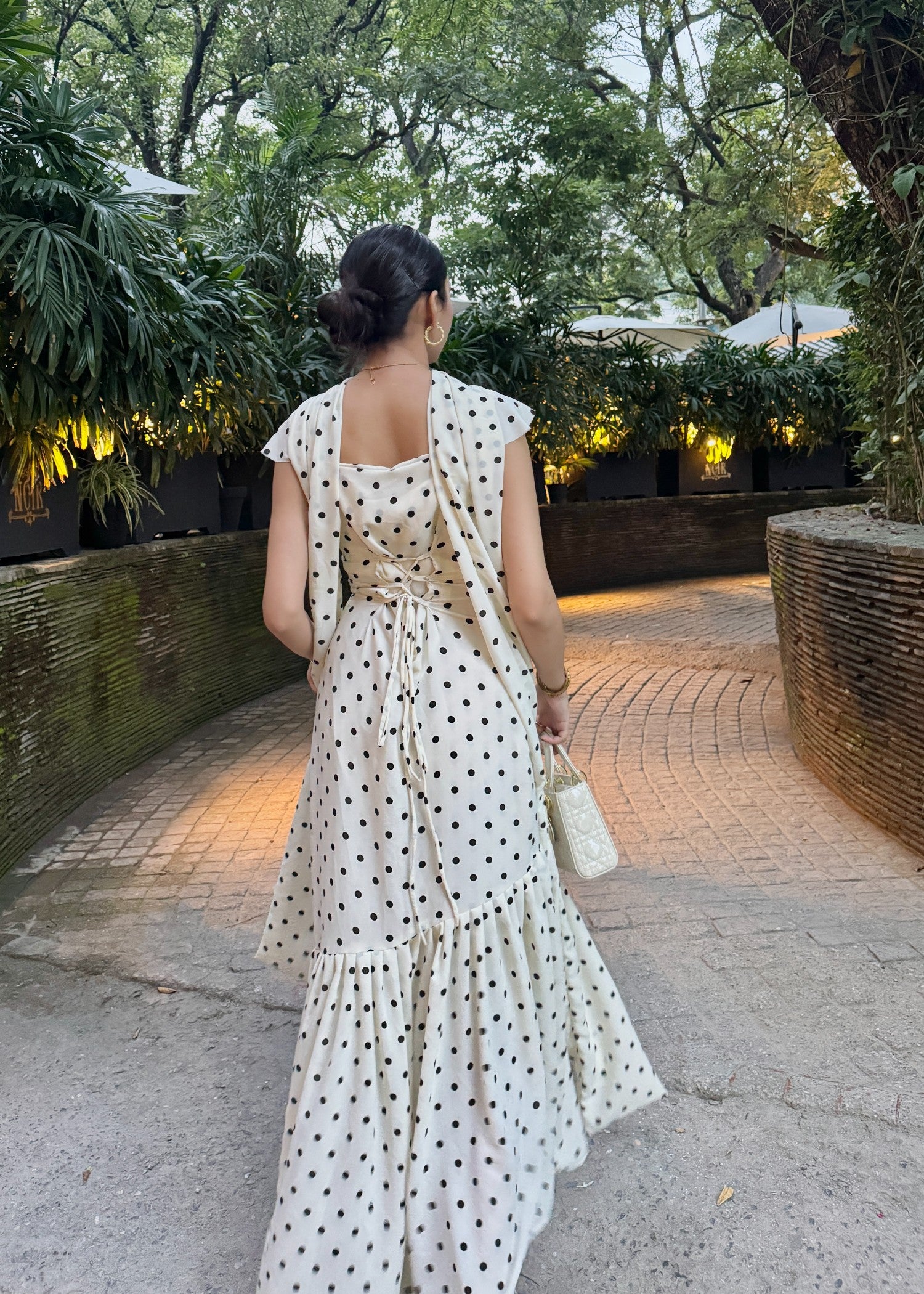 chiffon Dress in White