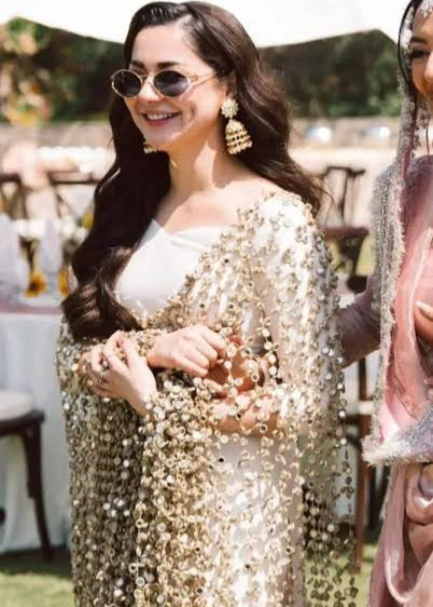 Dupatta in Gold Color by - Trendy Women Dupatta EXT3246