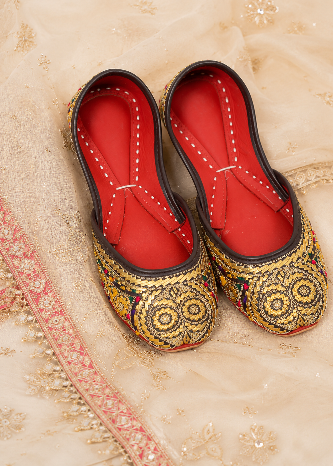 Khussa in Multi by - High Quality Women Khussa EMF8050