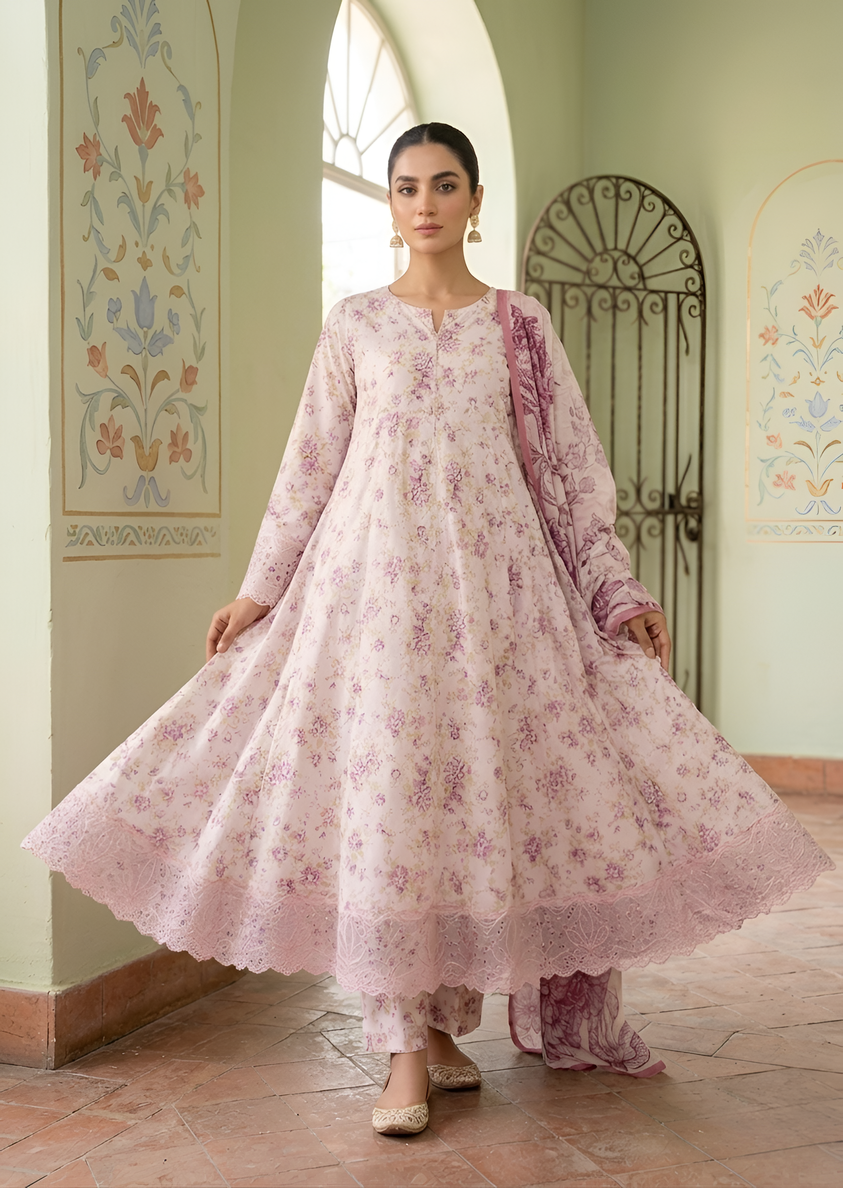 lawn Maxi in Lavender pink