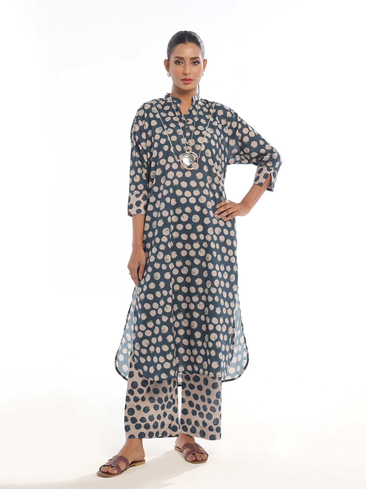 swiss lawn Co Ord Sets in Dark blue