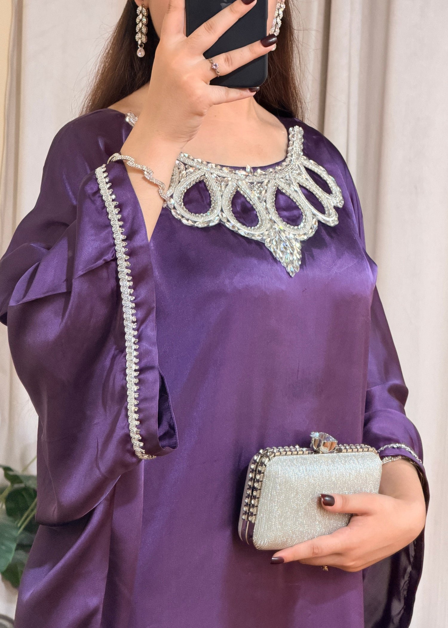charmuse/shamooz Kaftan in Indigo