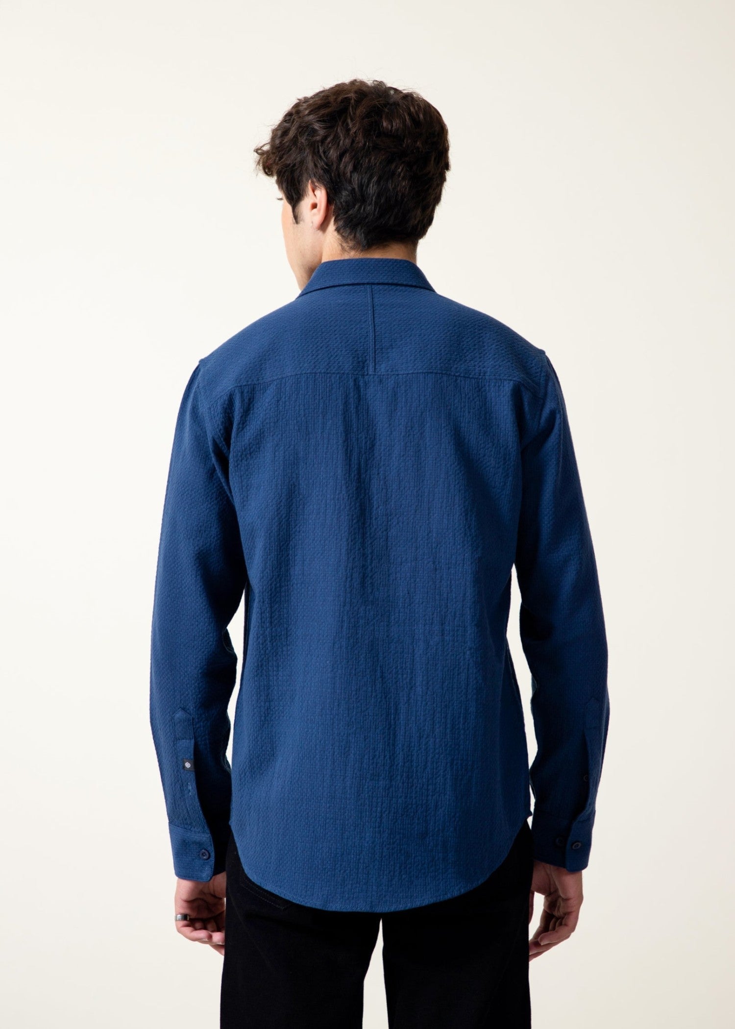 dobby Casual Shirt in Royal blue