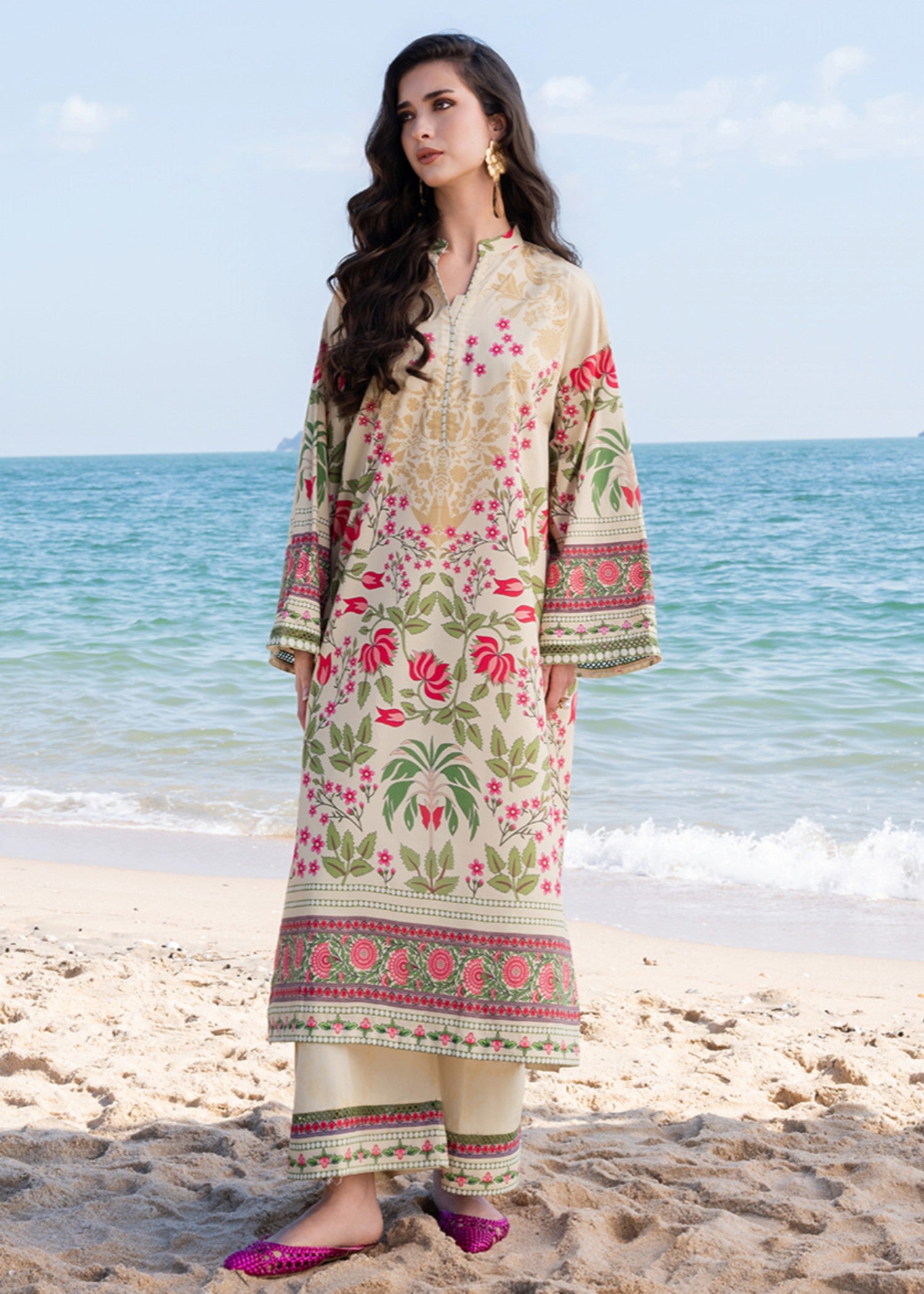 silk grip Kurta Set in Multi