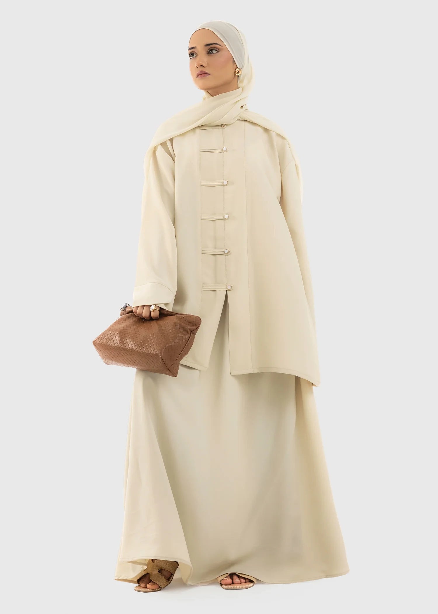 interlock knit Co ord Sets in Ivory