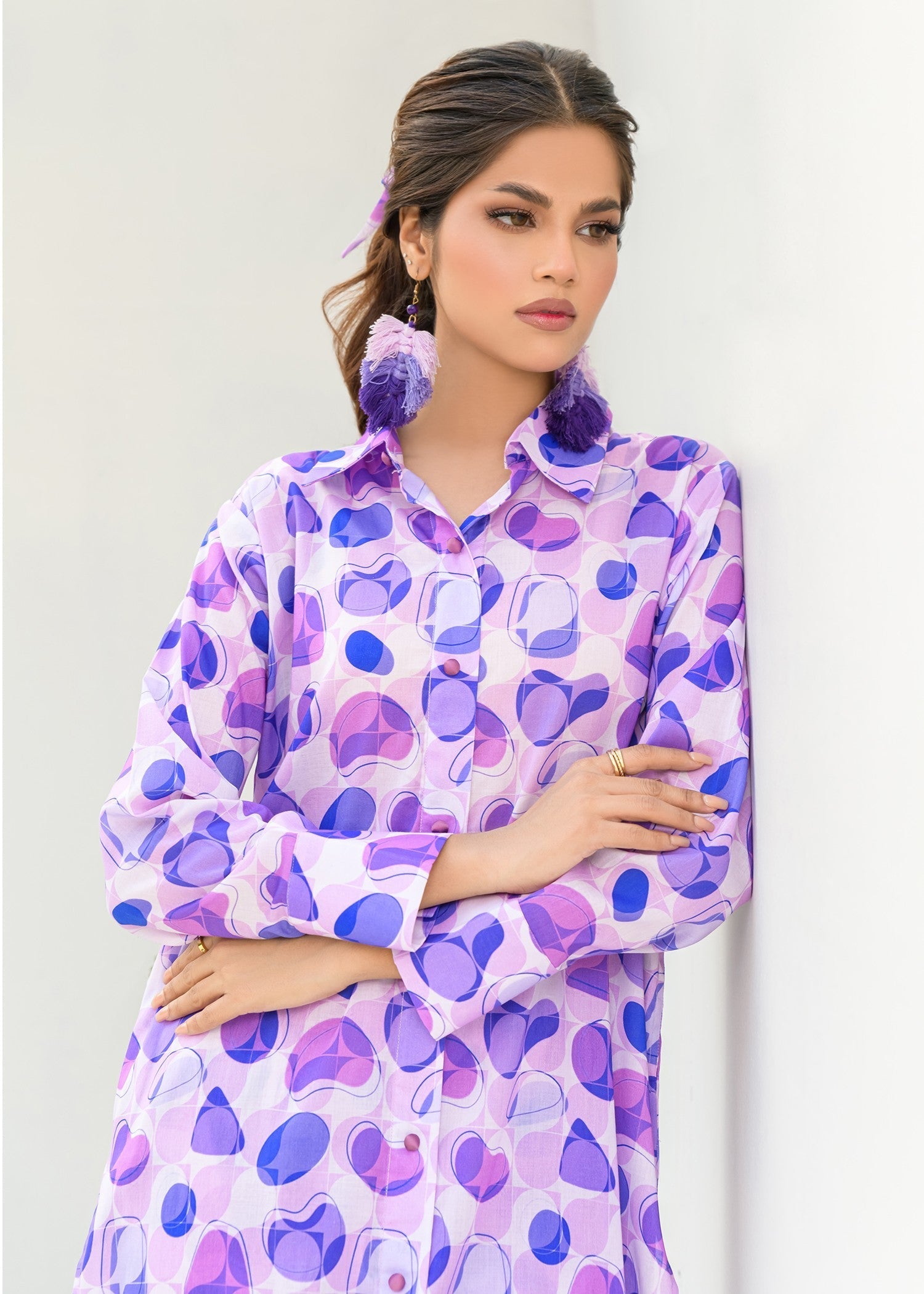 cambric Co ord Sets in Purple