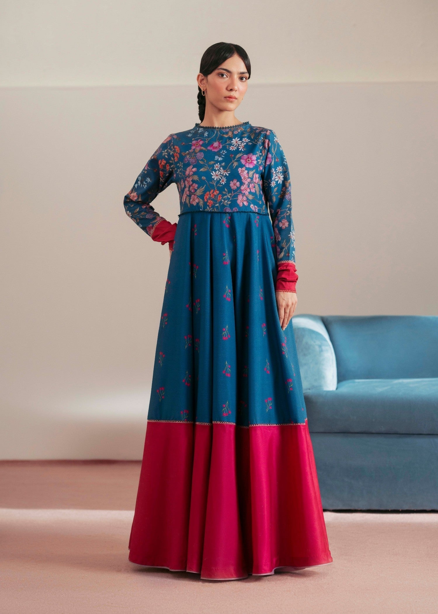poly lawn Maxi in Teal
