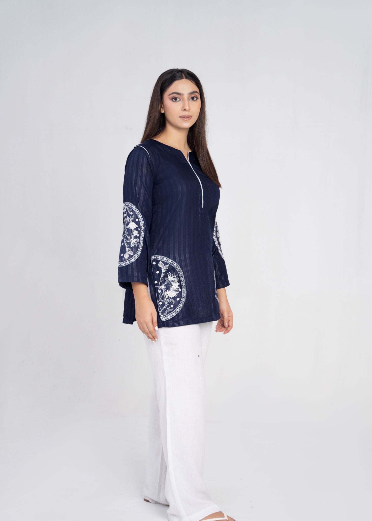 cotton Kurti in Navy blue