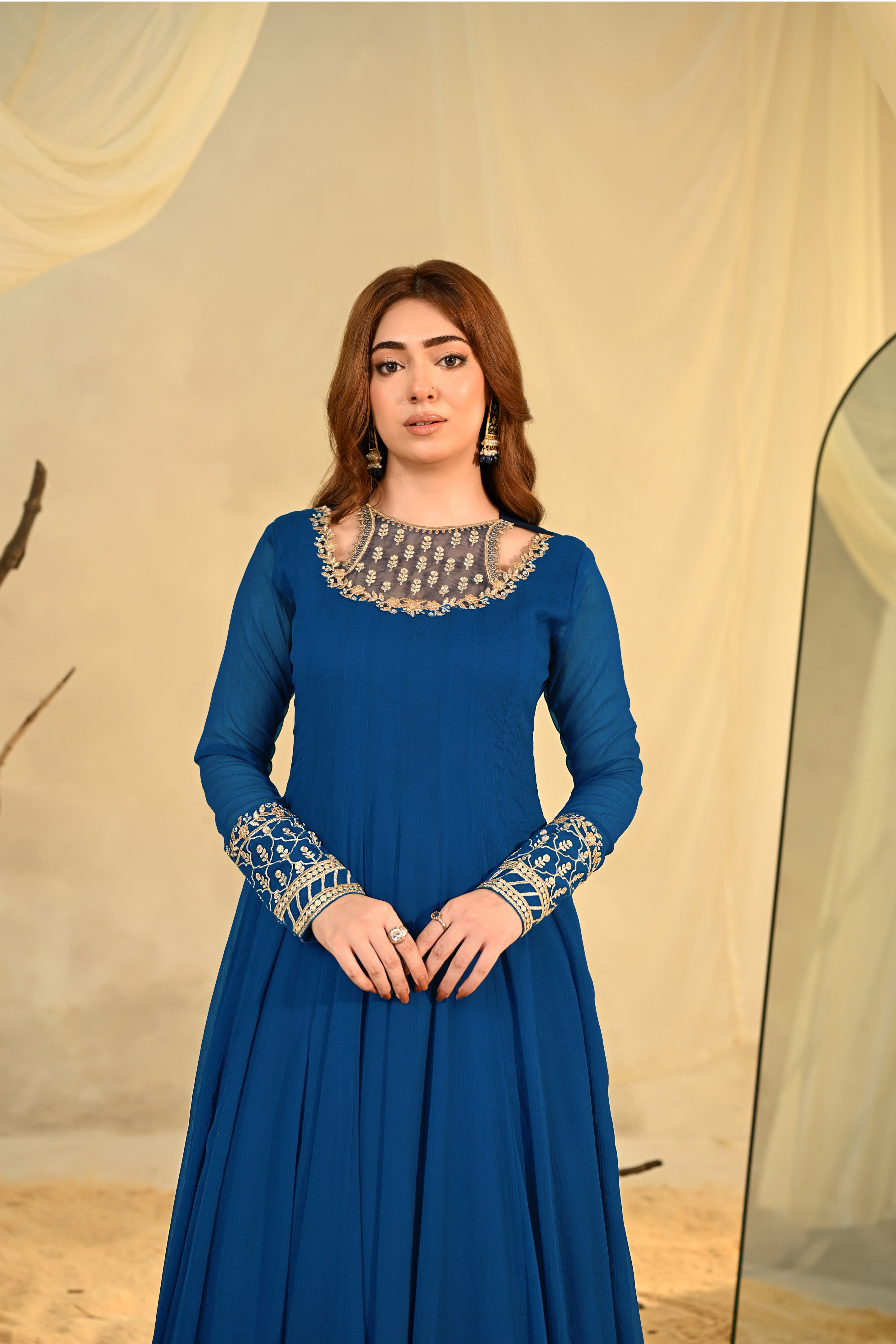 chiffon Maxi in Royal blue