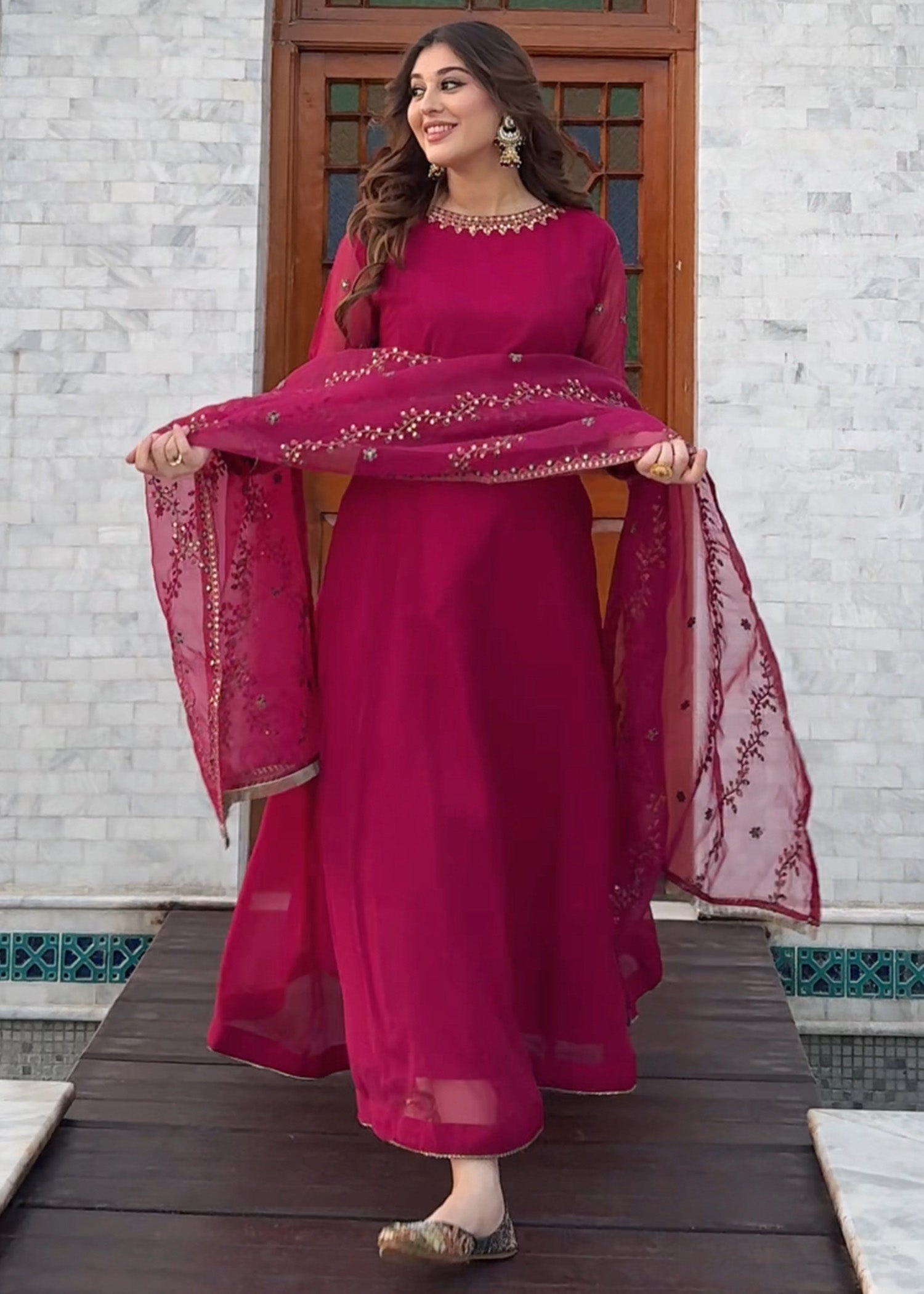chiffon Maxi in Lusty gallant