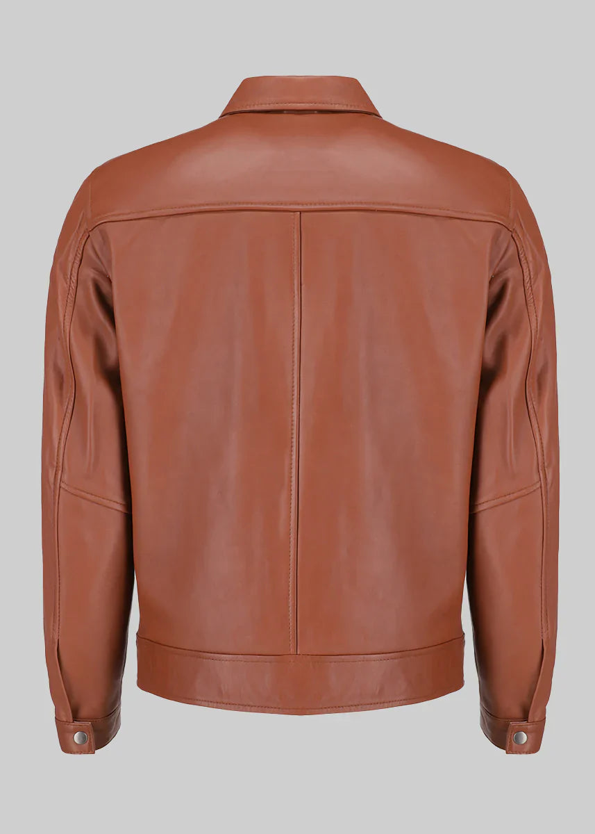 leather Jacket in Brown