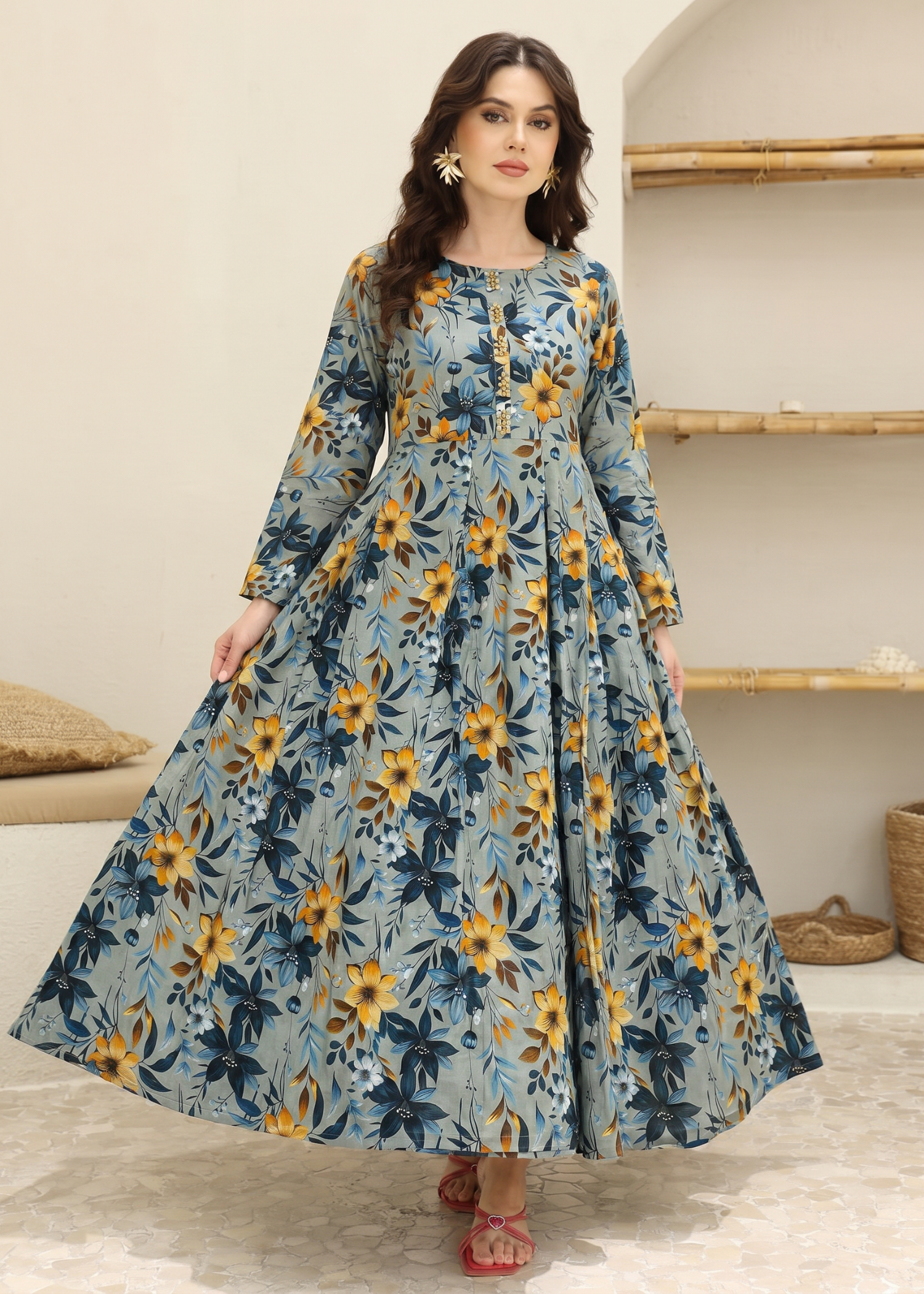 lawn Maxi in Steal grey