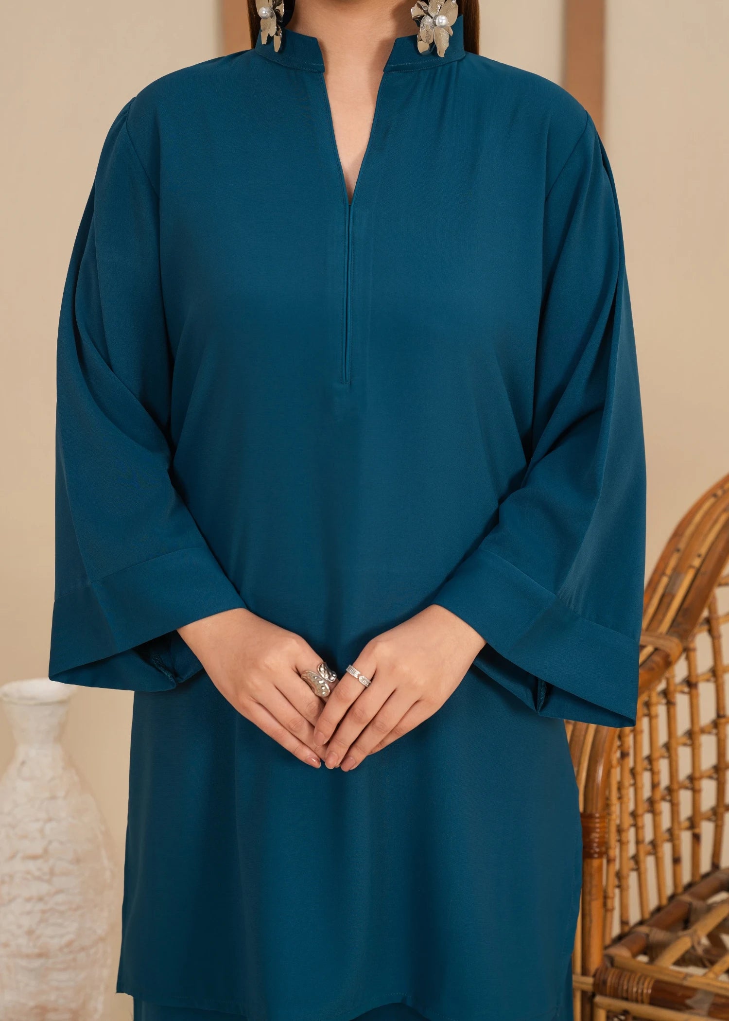 twill polyester Co Ord Sets in Teal