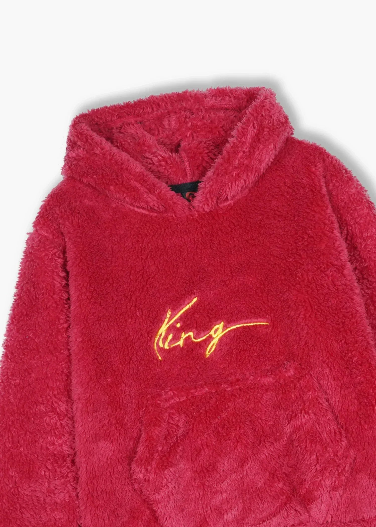 fleece Hoodie in Red