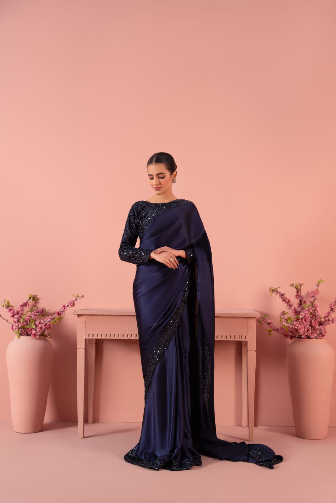 moonlight Saree in Navy blue