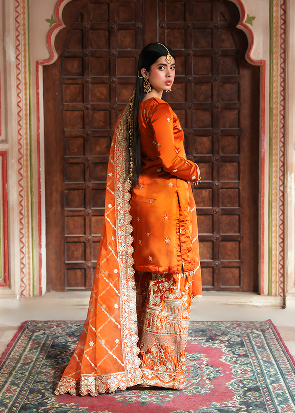 charmuse/shamooz Kurta Set in Pumpkin orange