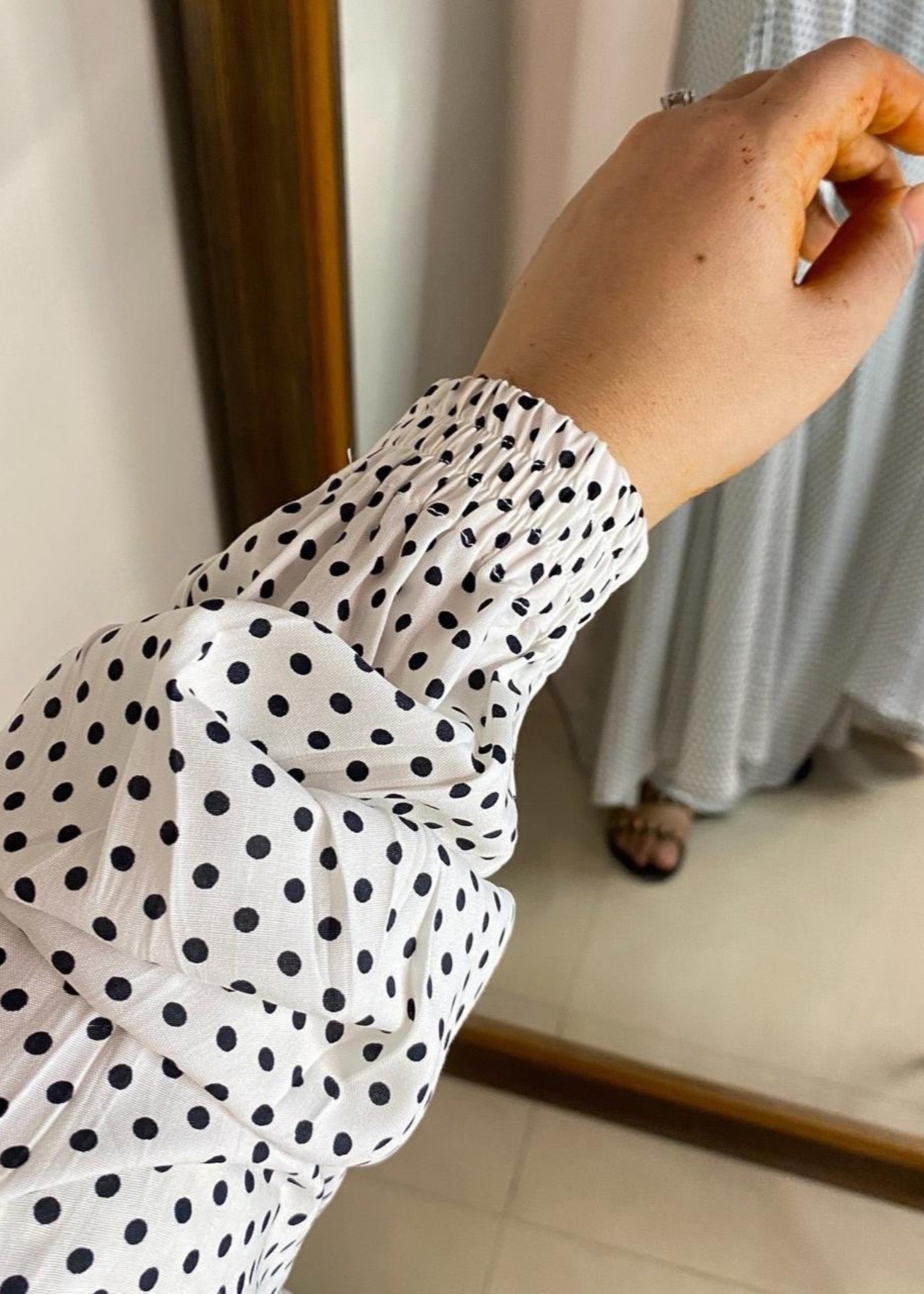 polycotton Chaddar in Off-white