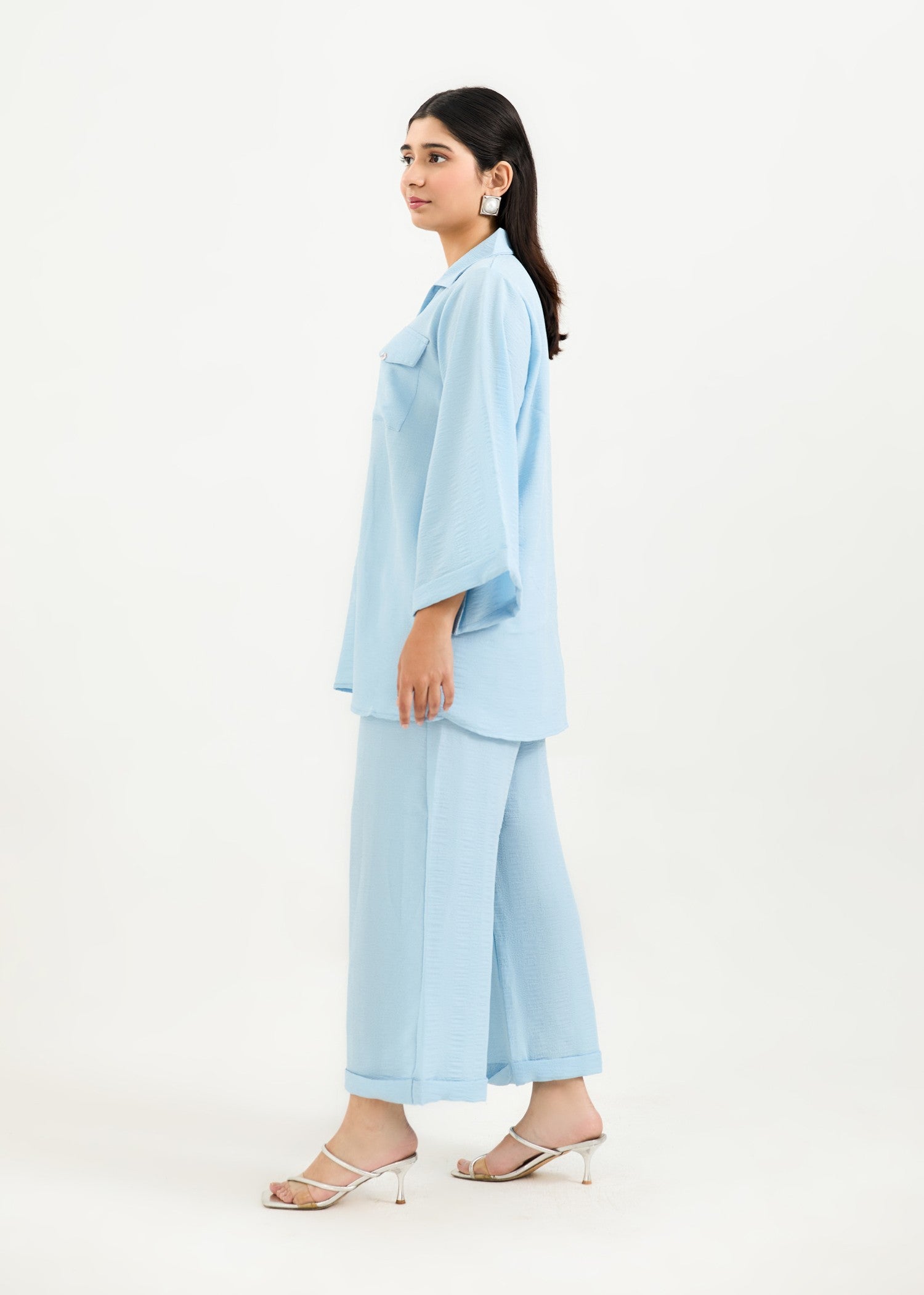seersucker Co Ord Sets in Light cyan
