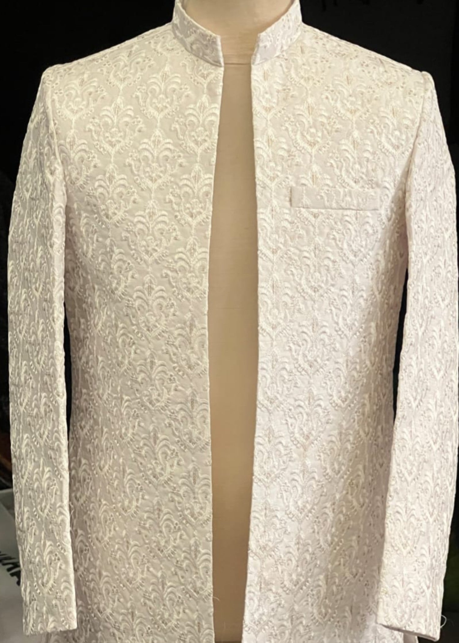 silk Prince Coat in White