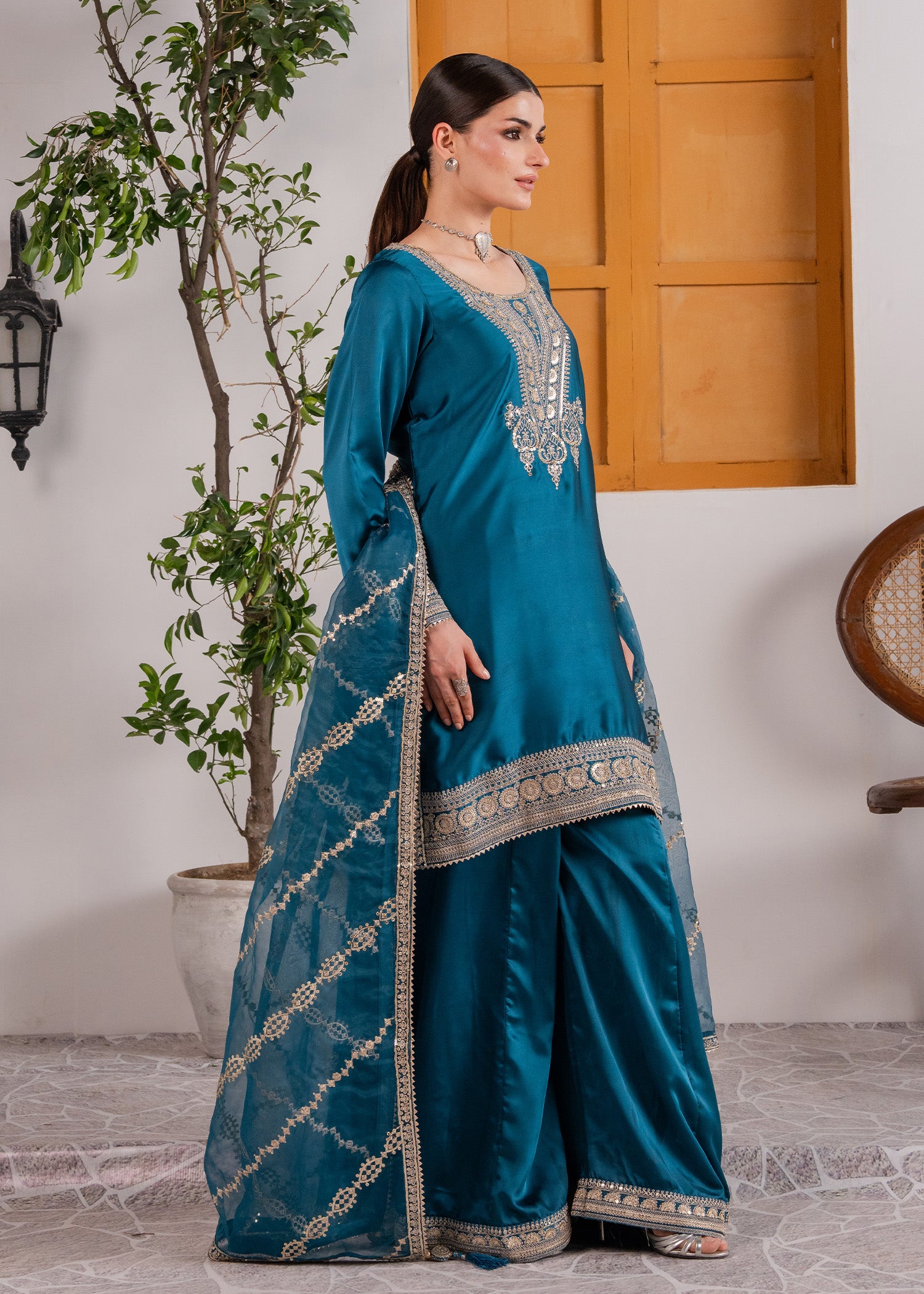 charmuse/shamooz Kurta Set in Teal