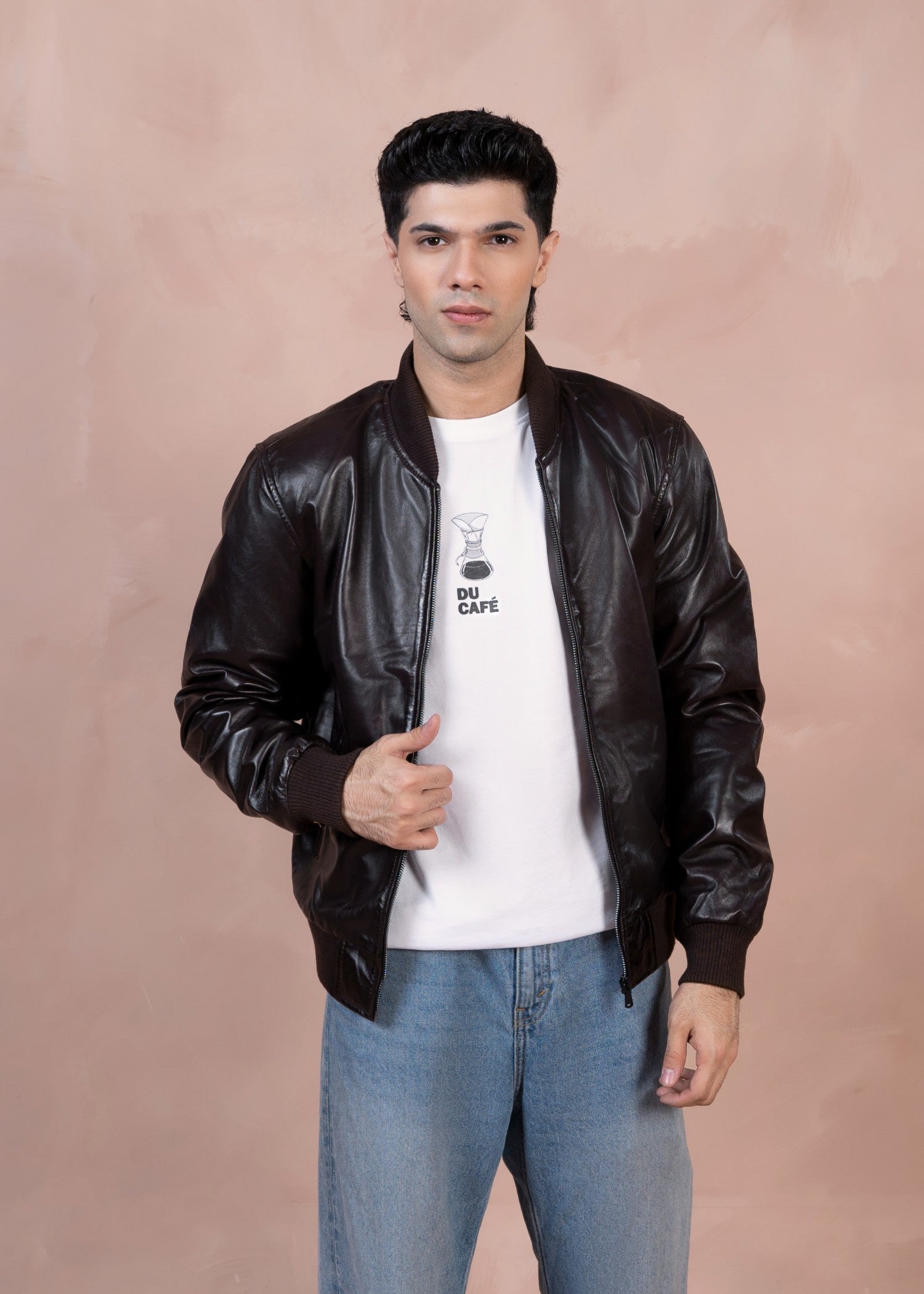 leather Jacket in Brown by Z.H.Leather