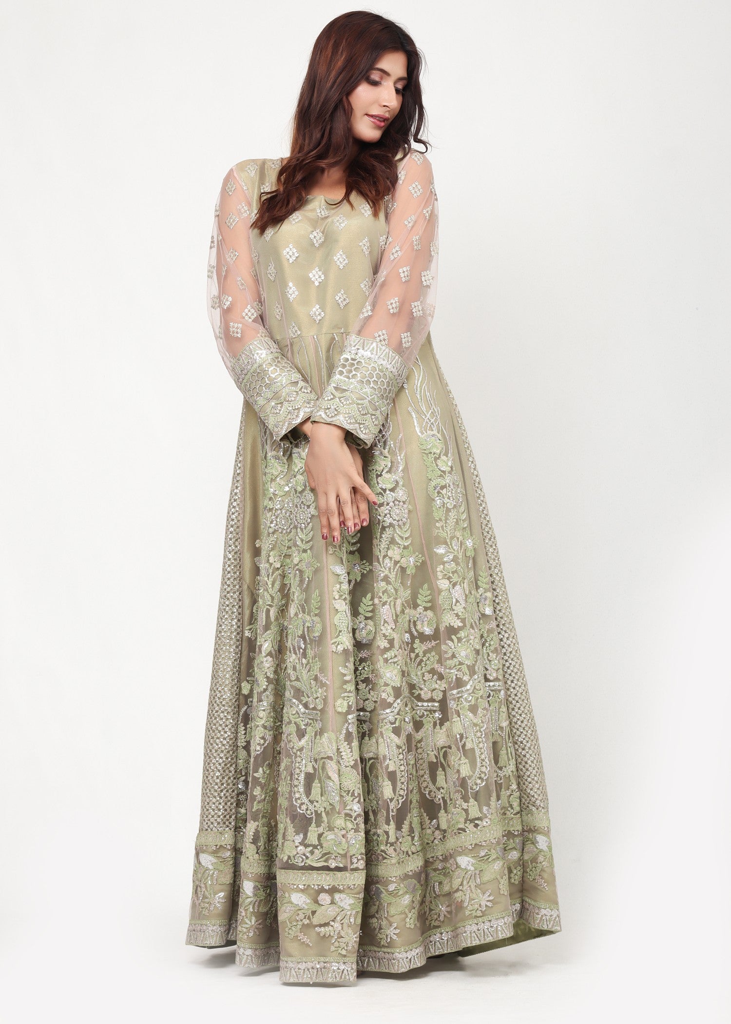 french net Maxi in Pistachio green