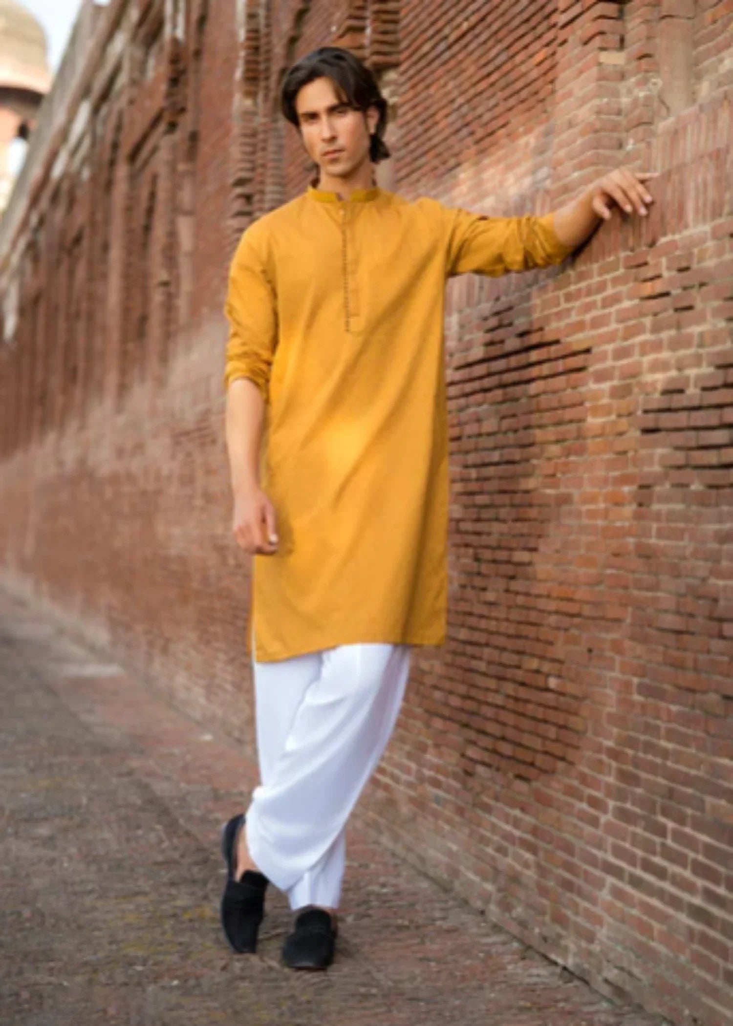 cotton Kurta in Mustard