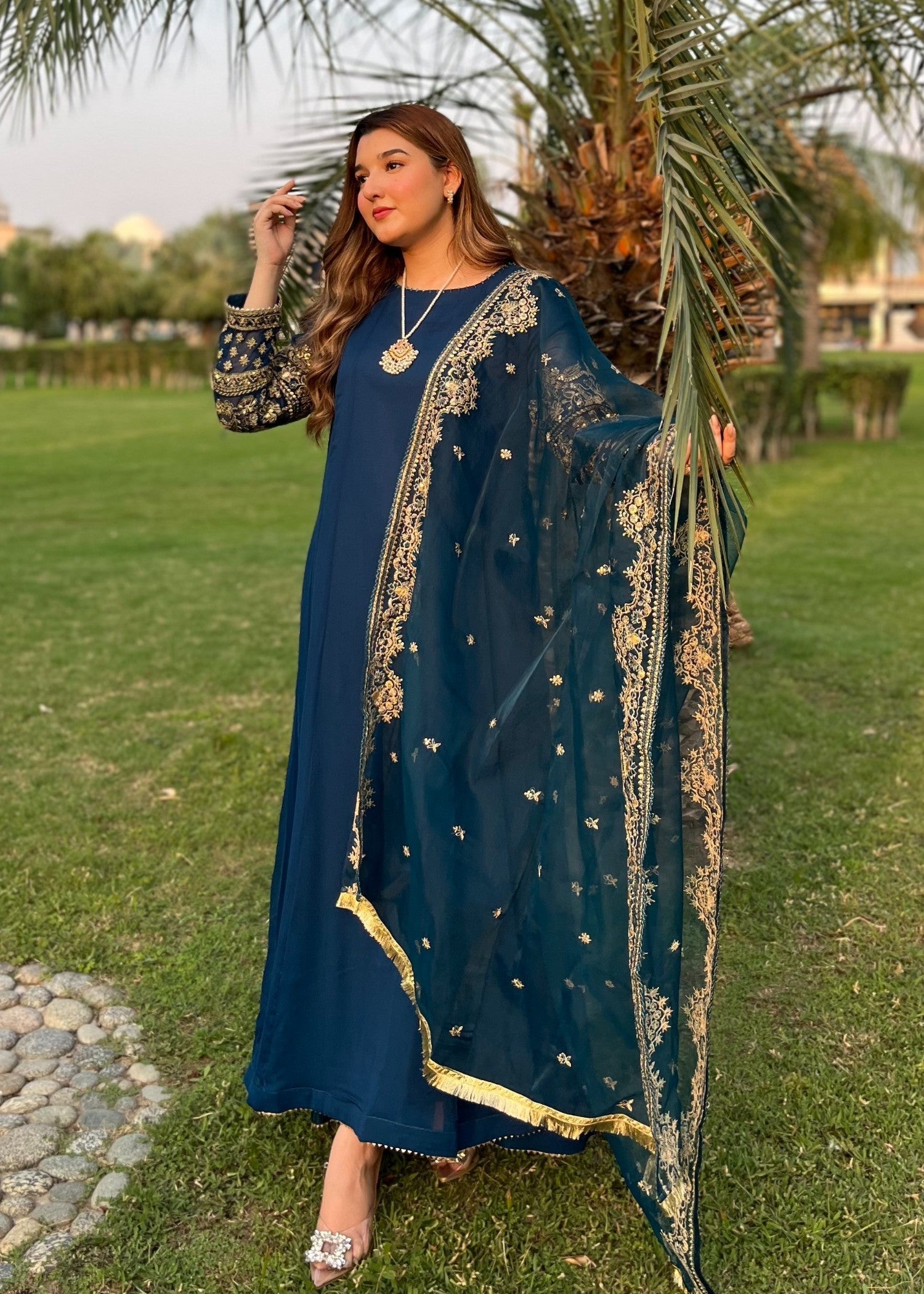 chiffon Maxi in Blue