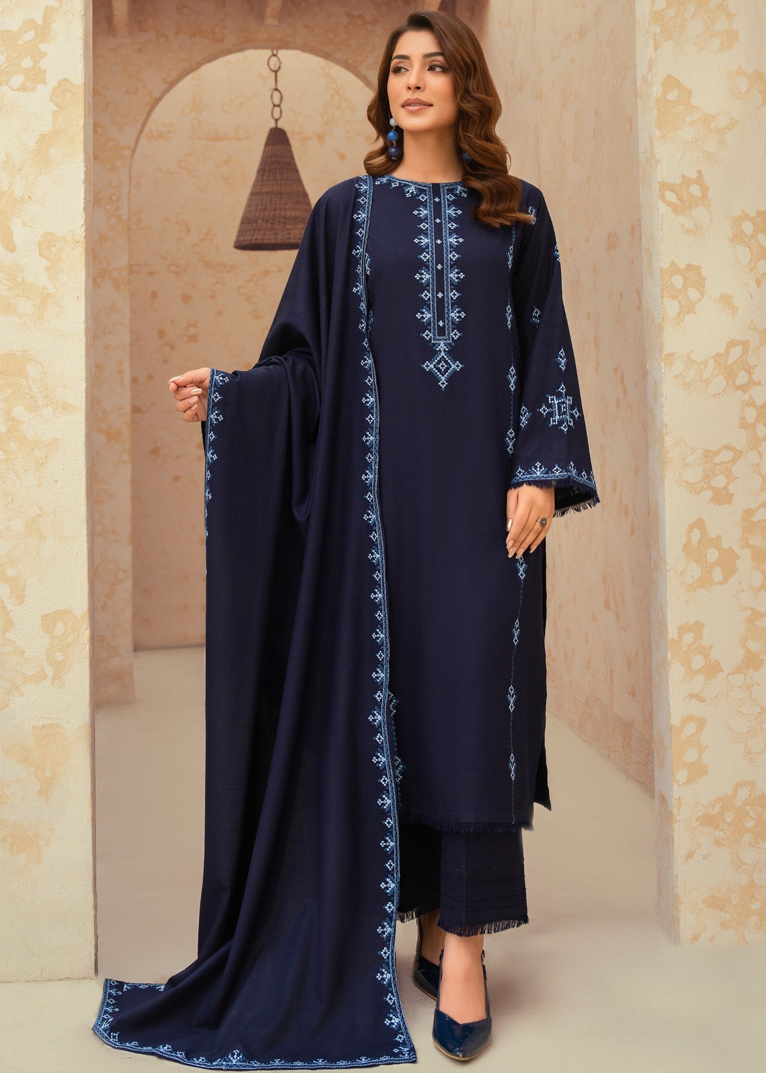 marina Kurta Set in Navy blue