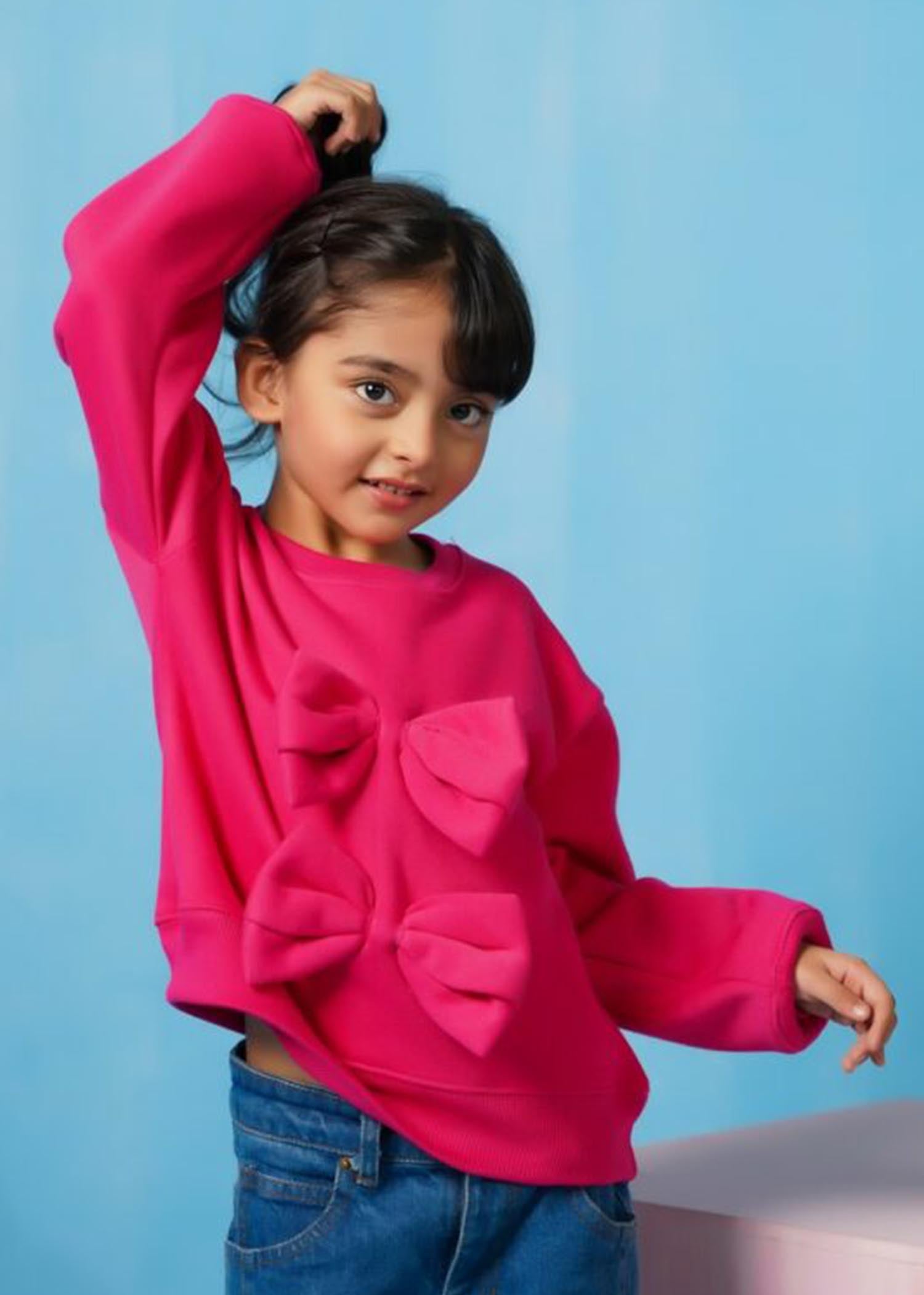 fleece Sweatshirt in Pink