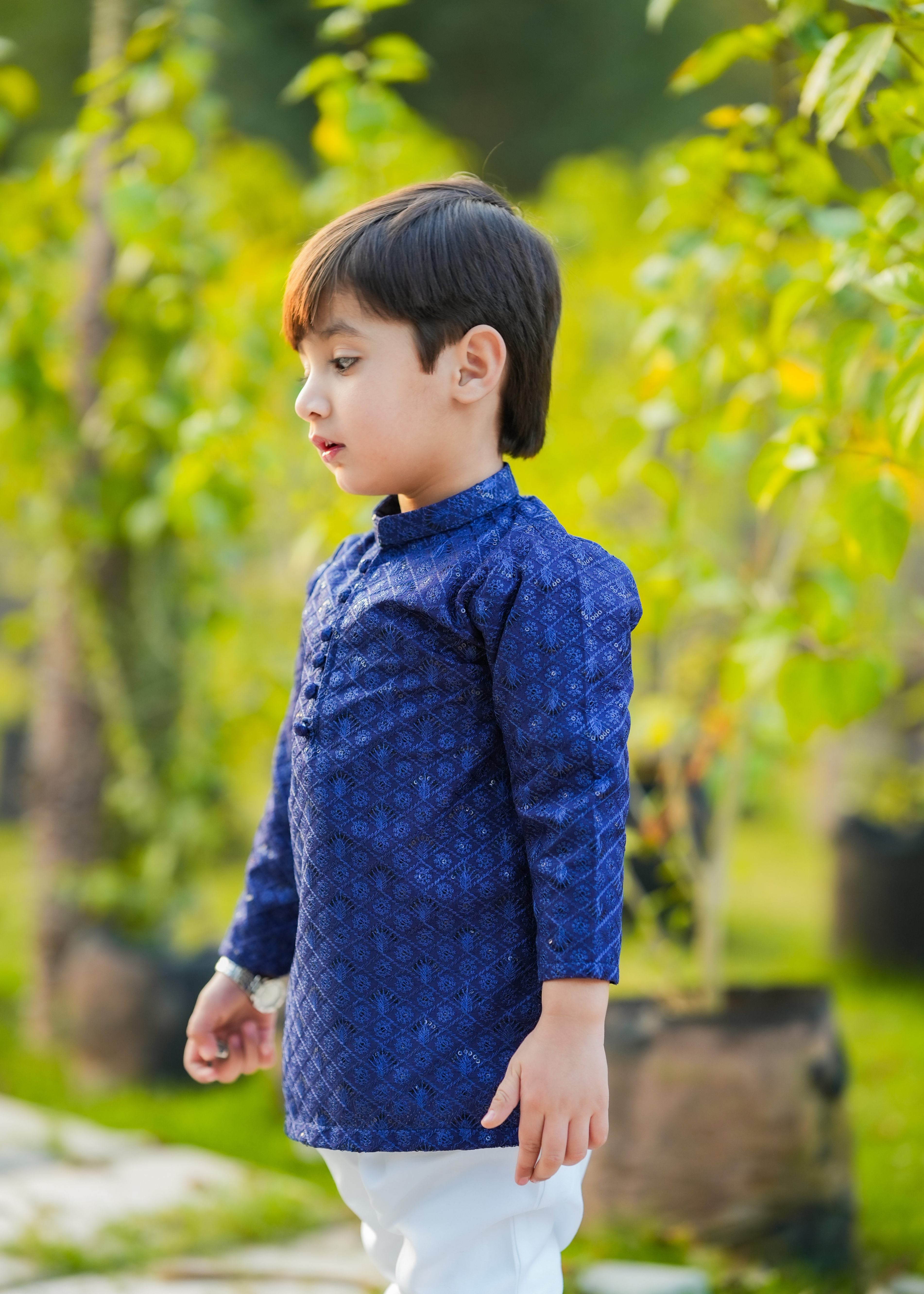 masuri Kurta in Cobalt blue