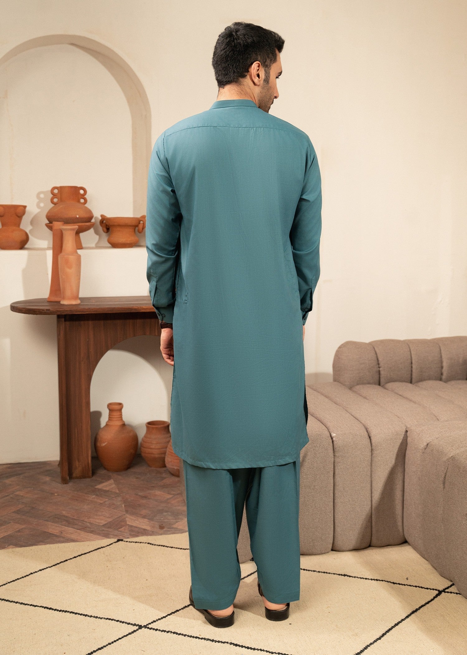wash & wear Shalwar Kameez in Sea green