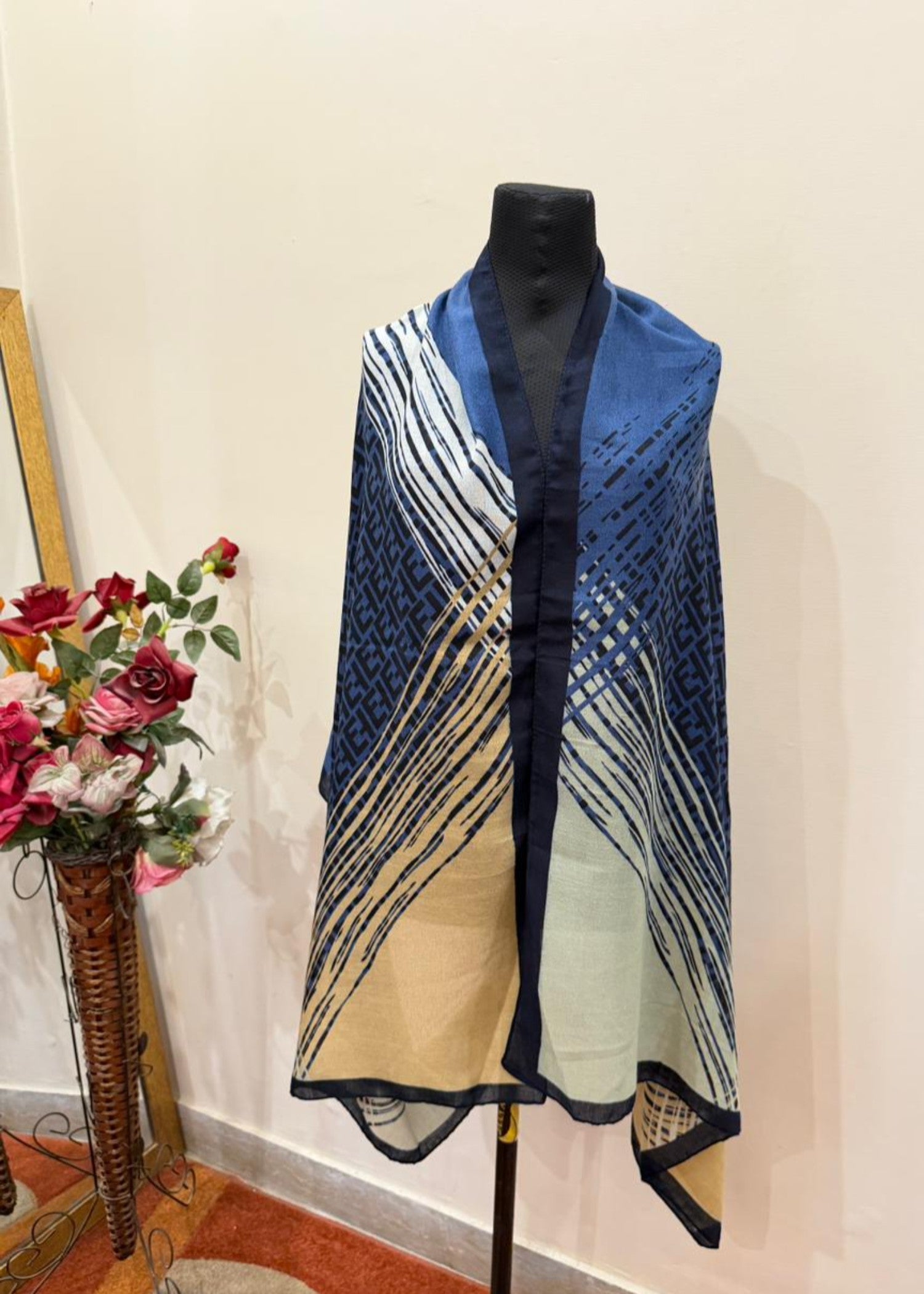 viscose Hijab in Blue jay