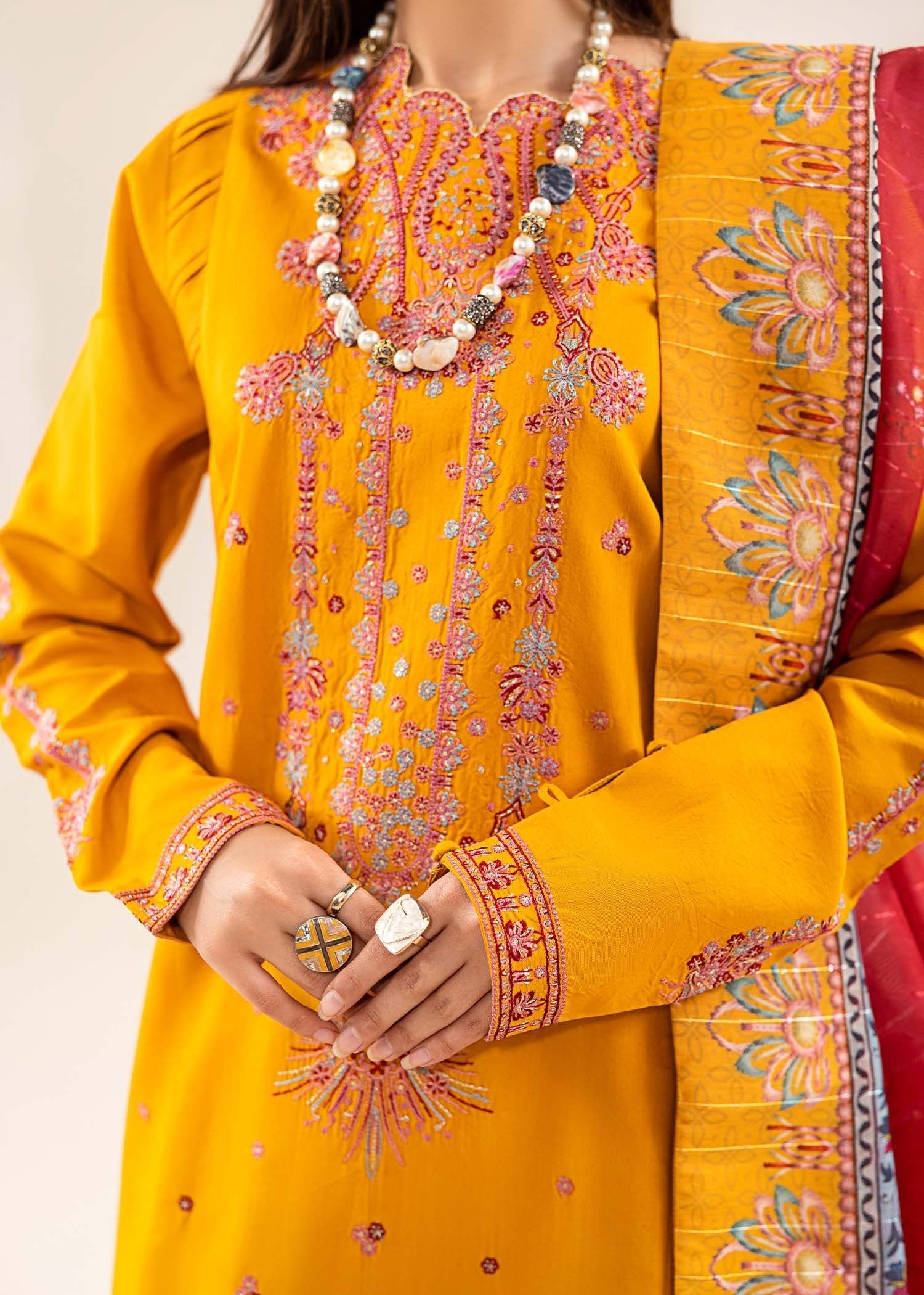 viscose Kurta Set in Mustard