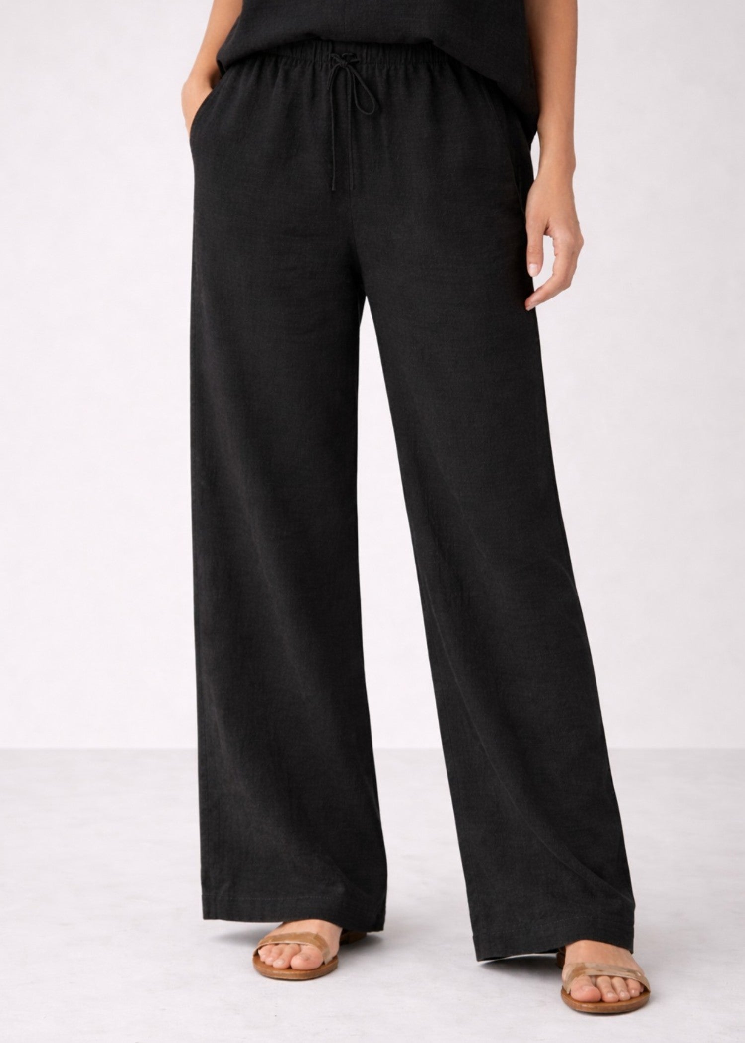 seersucker Trousers in Black