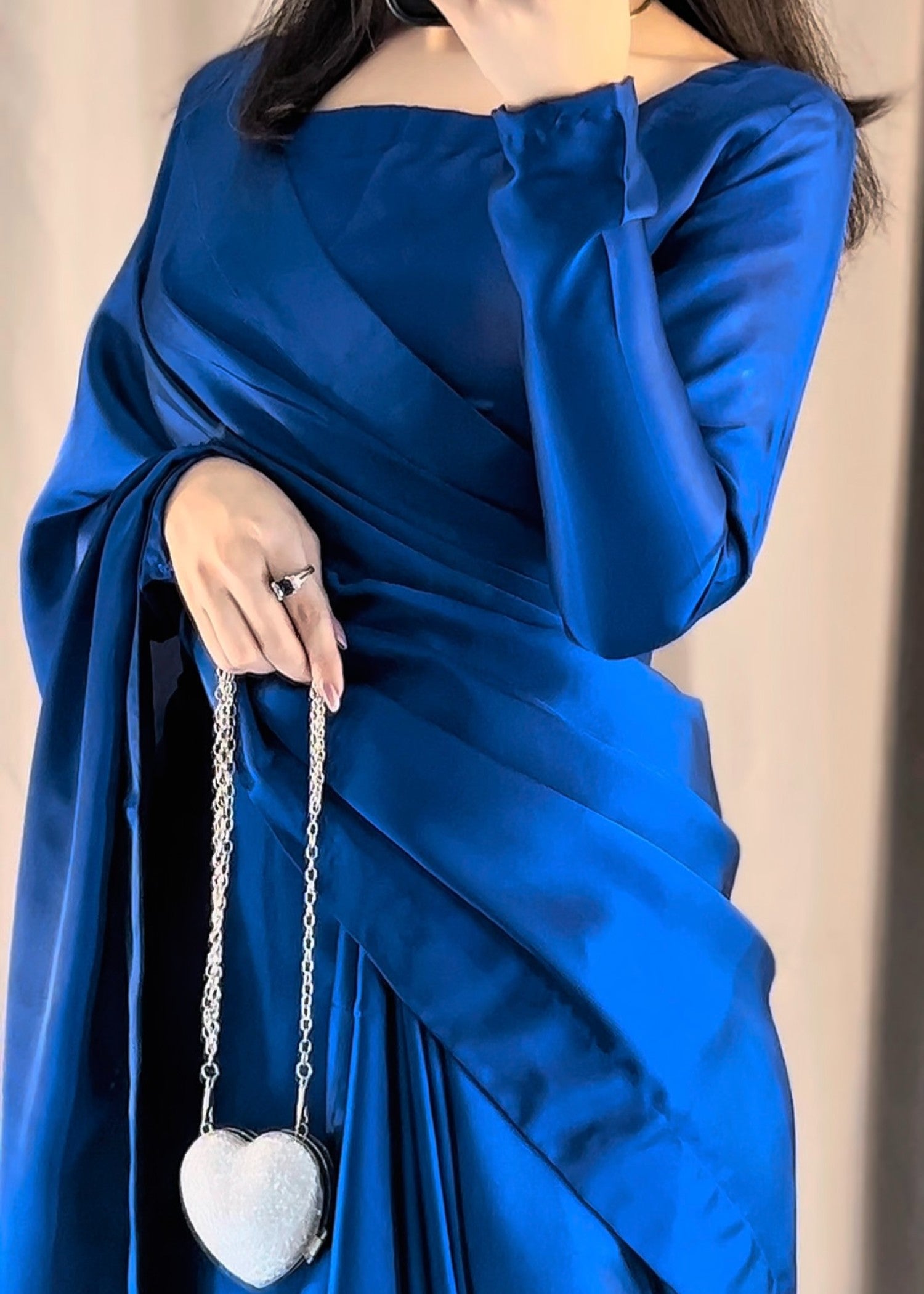 silk Saree in Sapphire blue