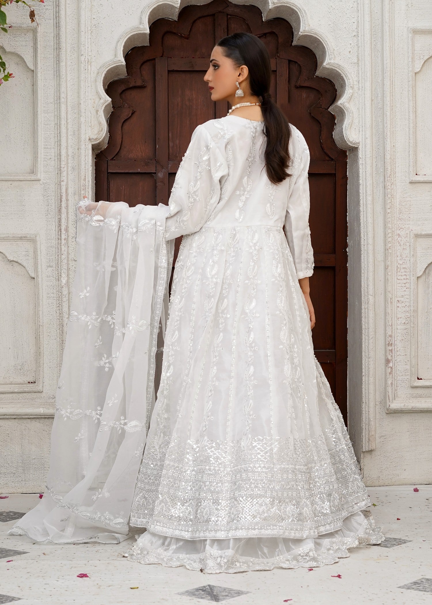 organza Maxi in White