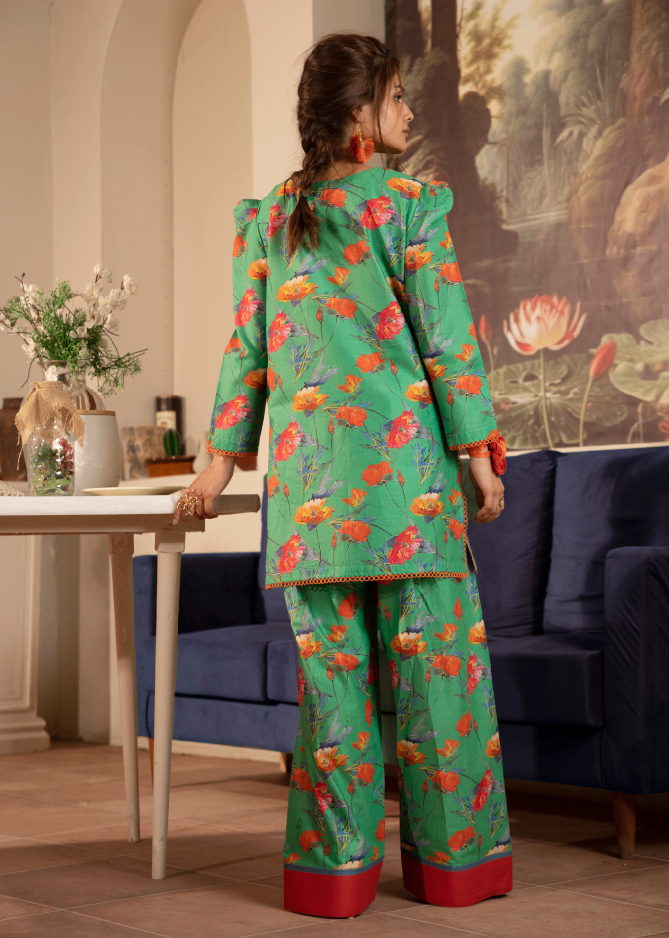 lawn Co Ord Sets in Jade green