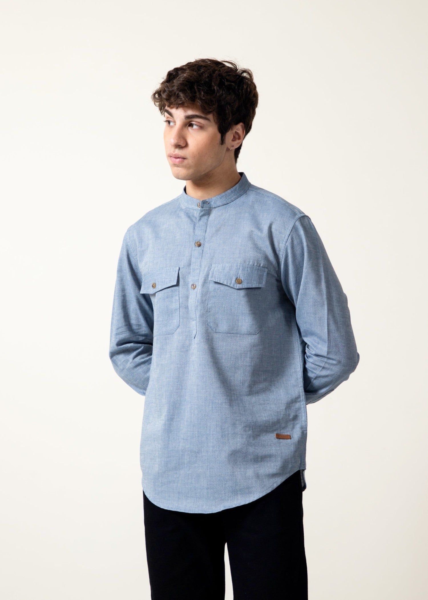 dobby Casual Shirt in Powder blue