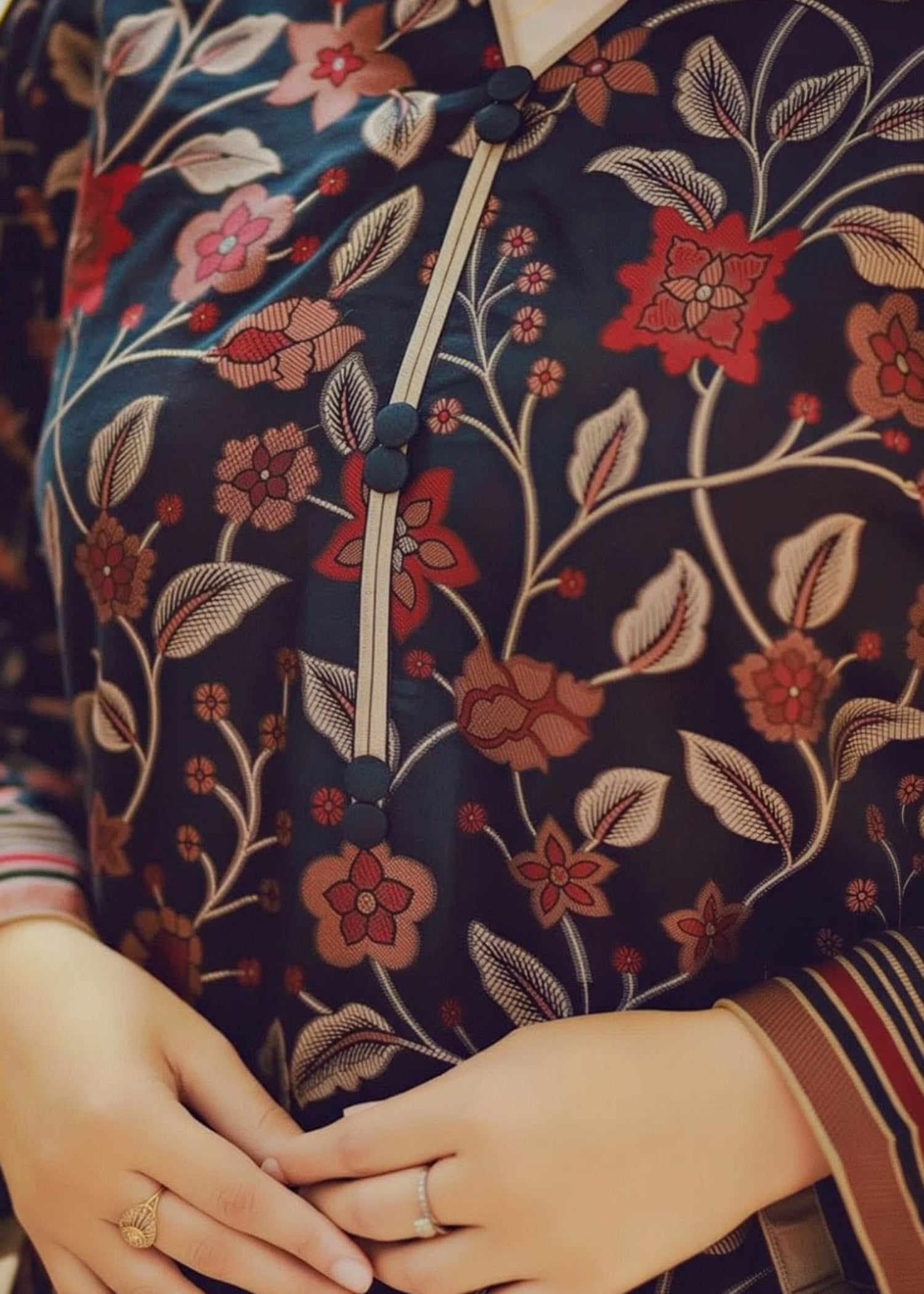 lawn Kurta Set in Moonlight blue
