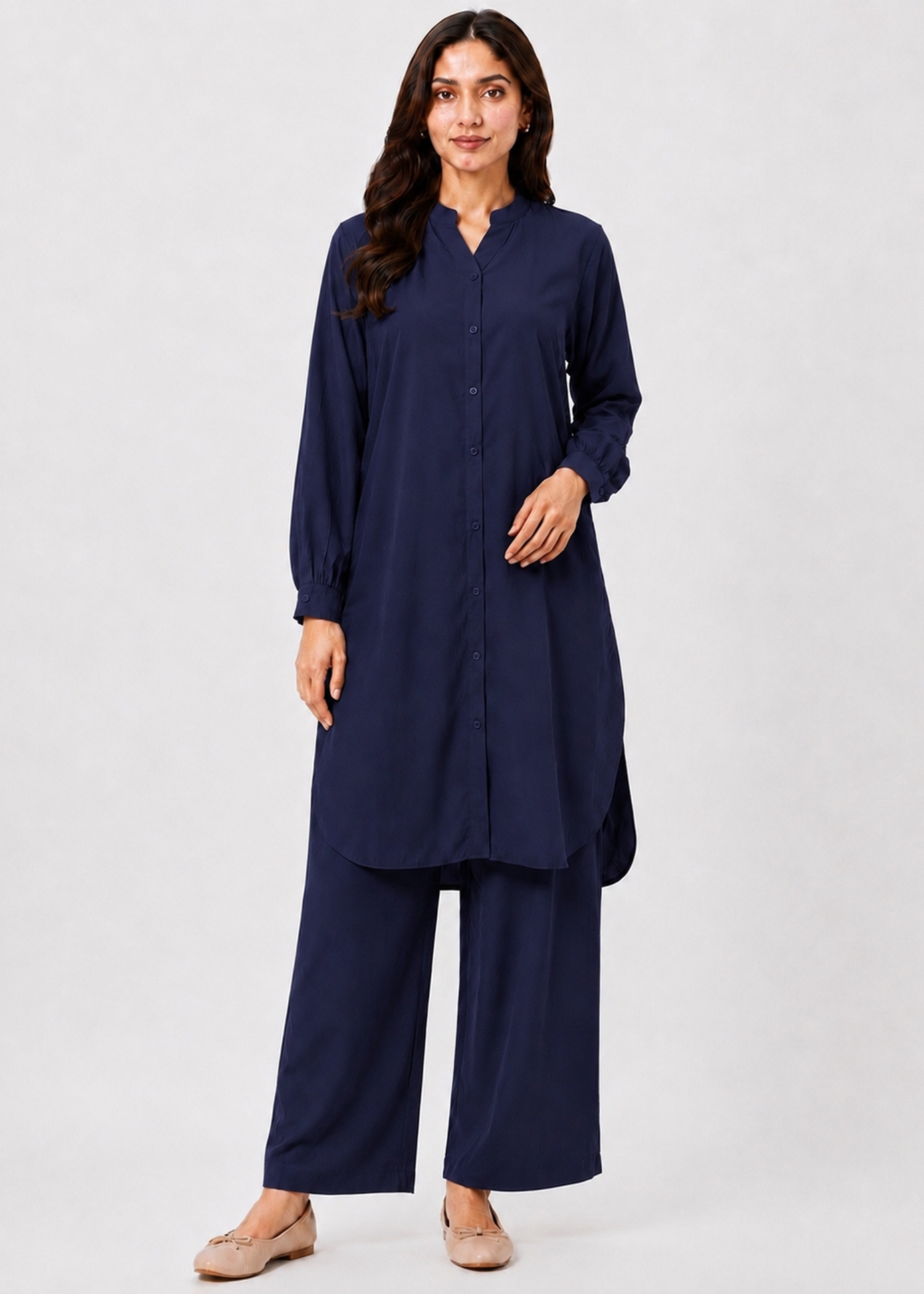 linen Co Ord Sets in Midnight blue