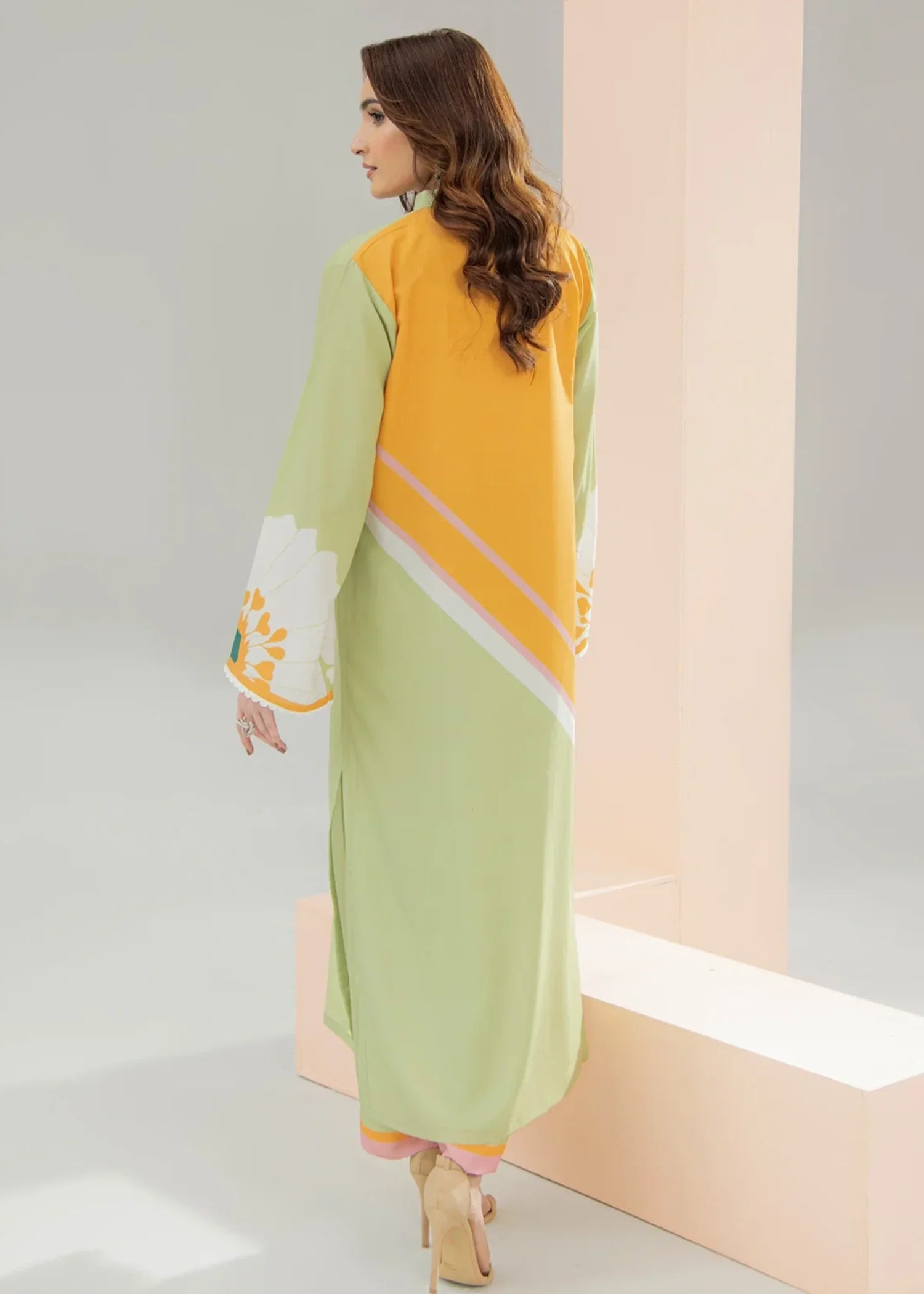 georgette Co ord Sets in Pistachio green