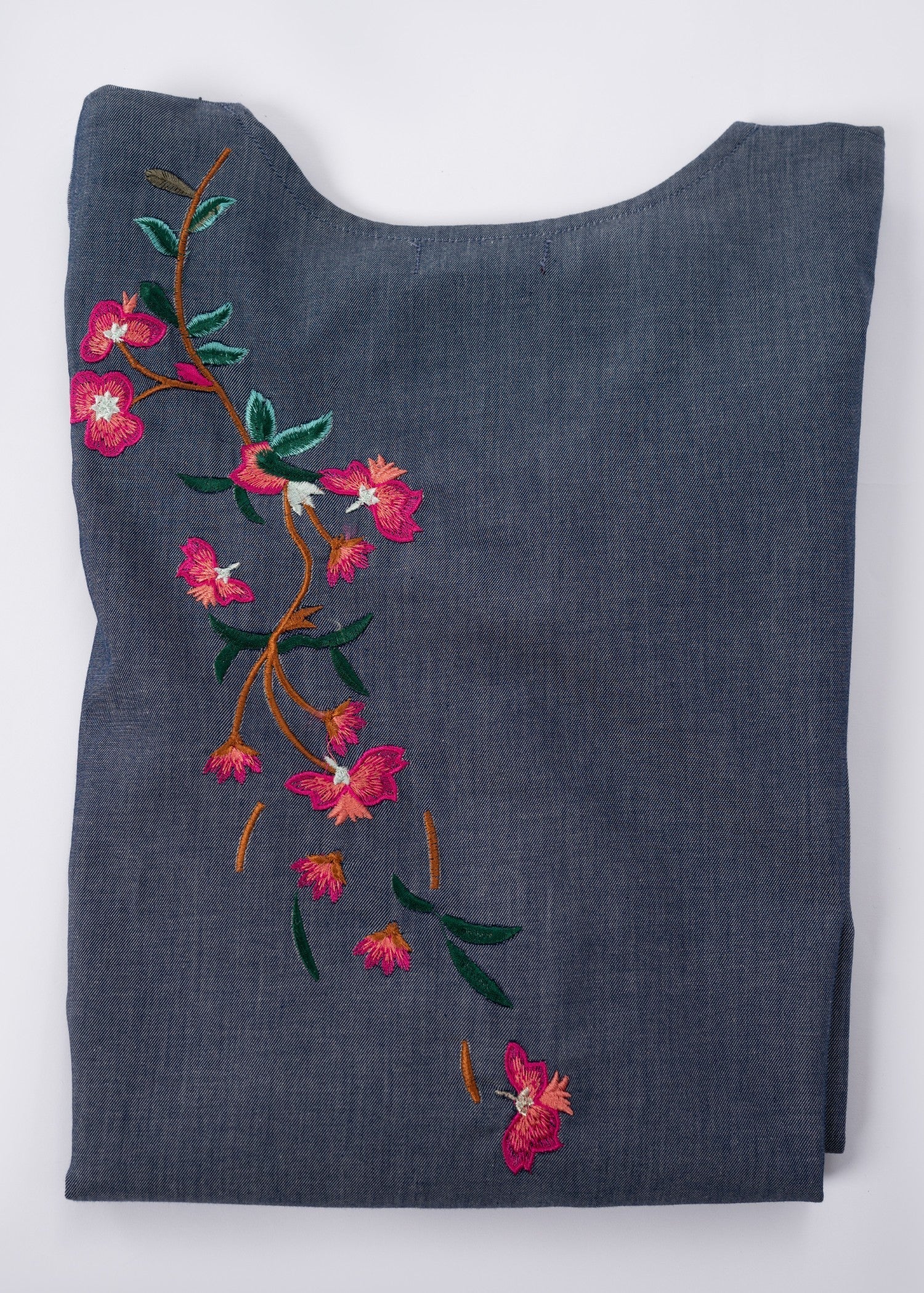 cotton Kurti in Slate grey